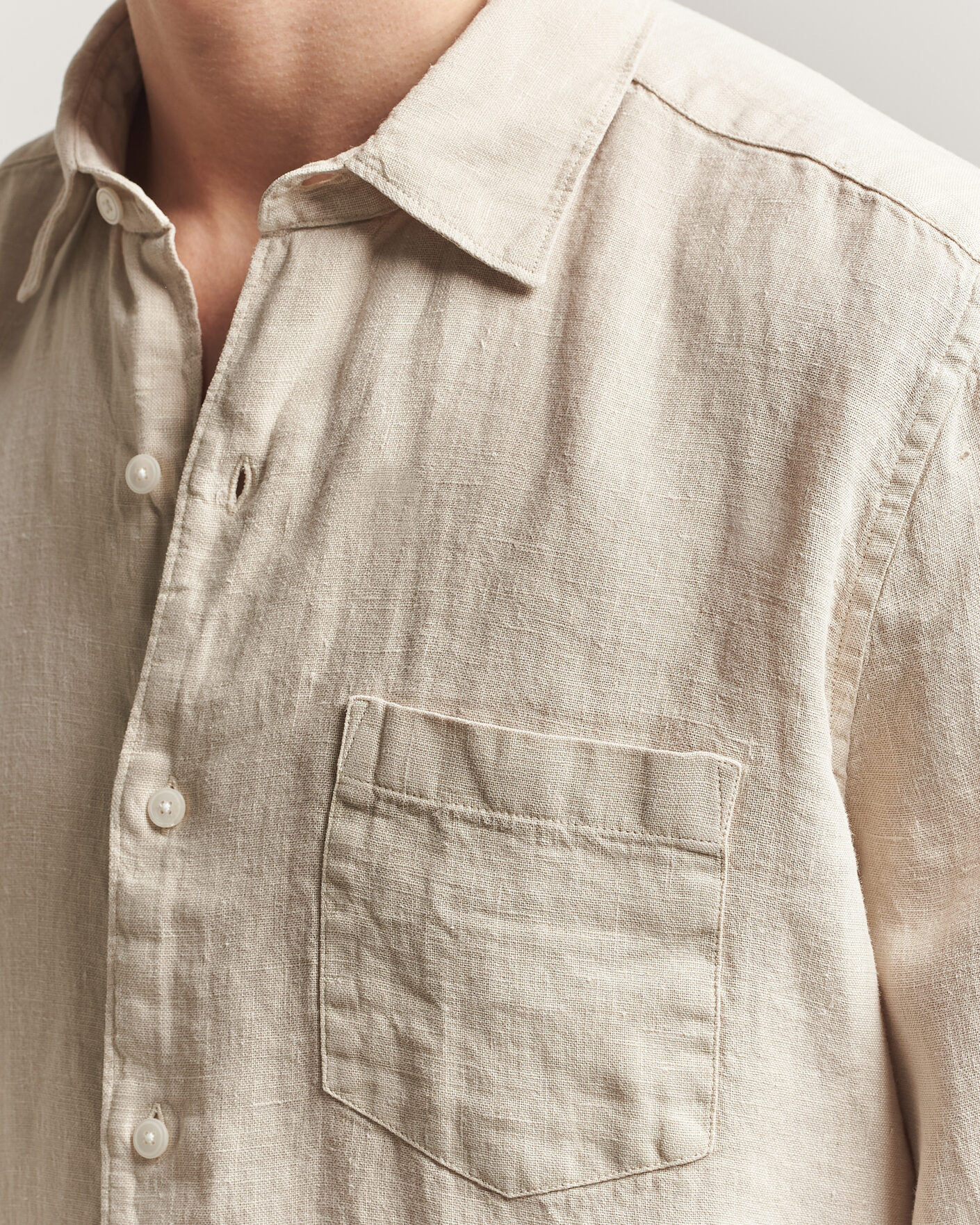 Heren | Overhemden | A Day's March | Daintree Linen Shirt Moonstruck