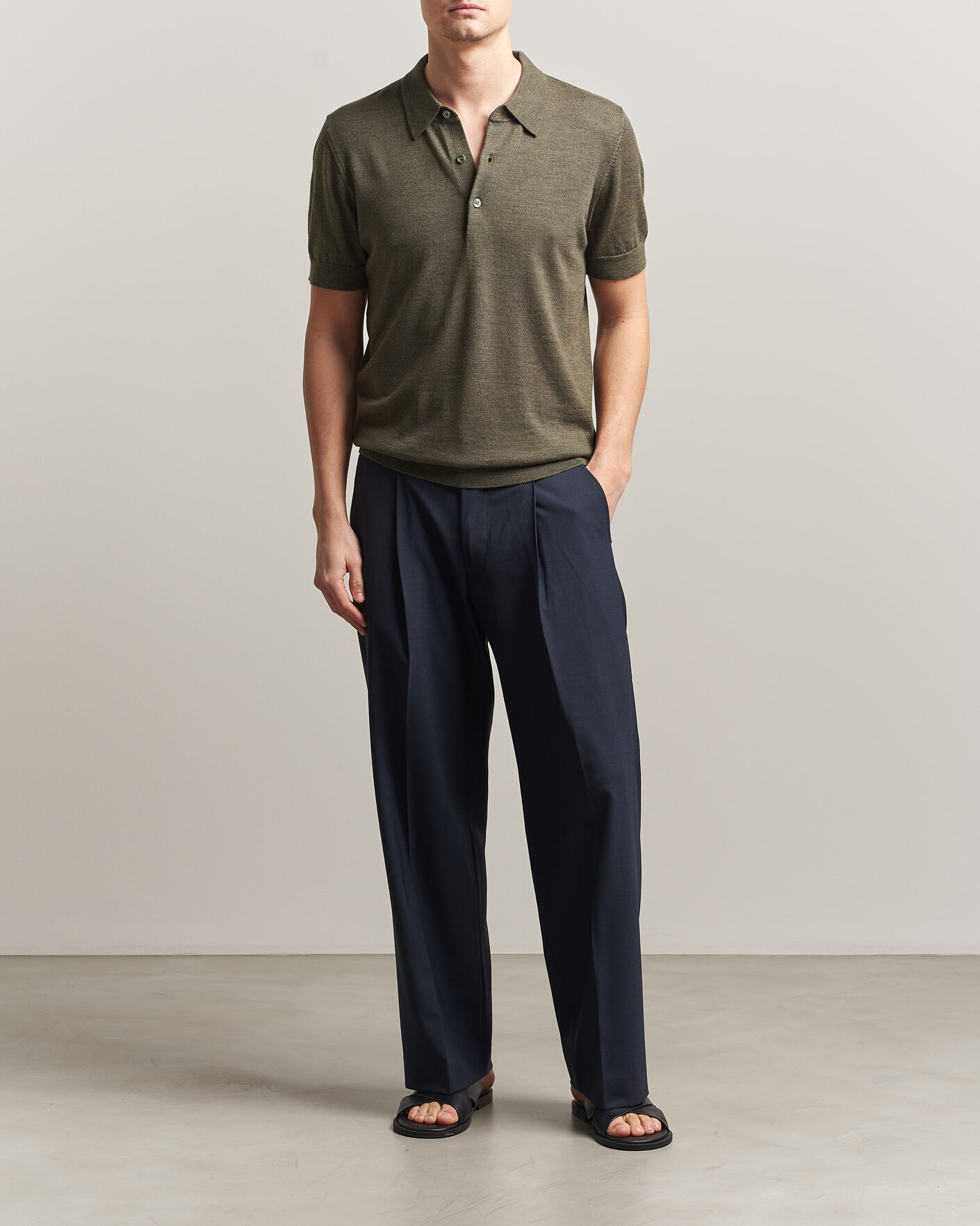 Heren | Polo's | A Day's March | Rosehall Knitted Polo Forrest Green