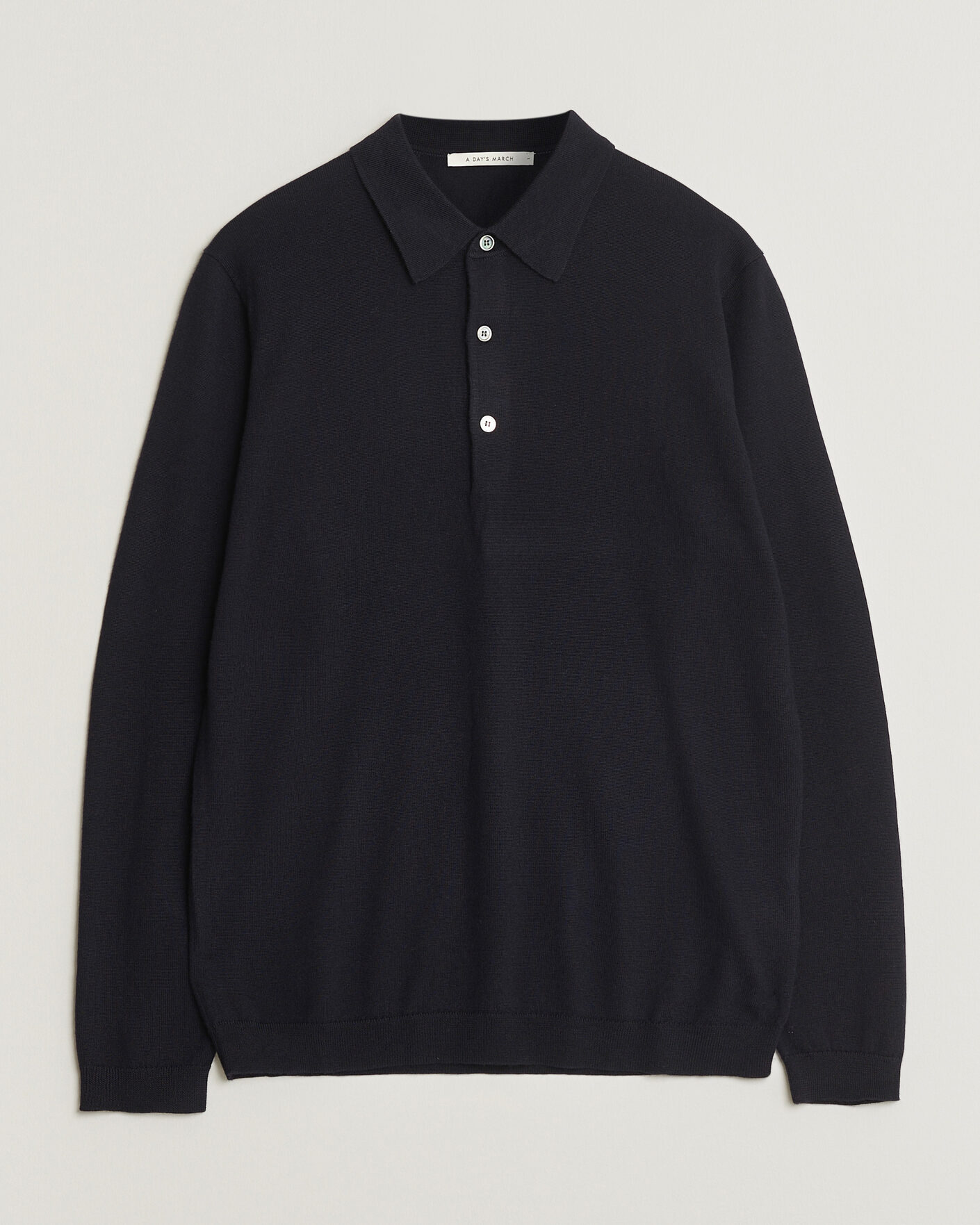 Heren | Truien | A Day's March | Ambroz Merino Polo Navy
