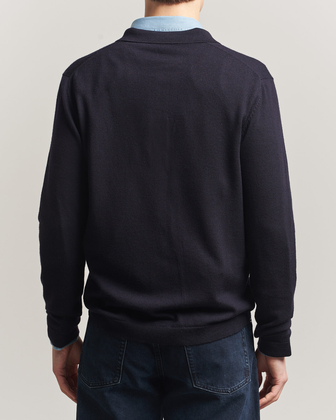 Heren | Truien | A Day's March | Ambroz Merino Polo Navy