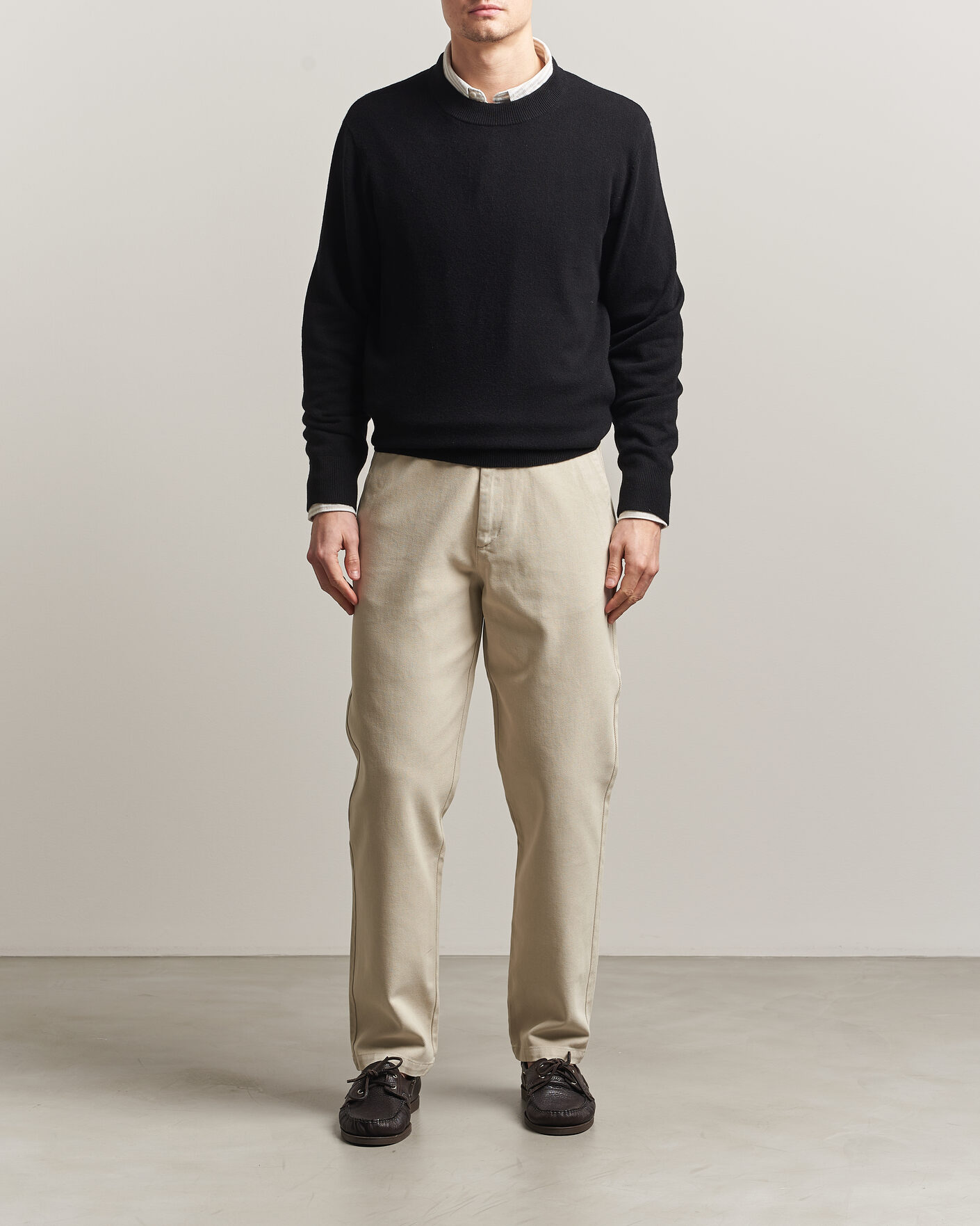 Heren | Truien | A Day's March | Marlow Cashmere Blend Sweater Black