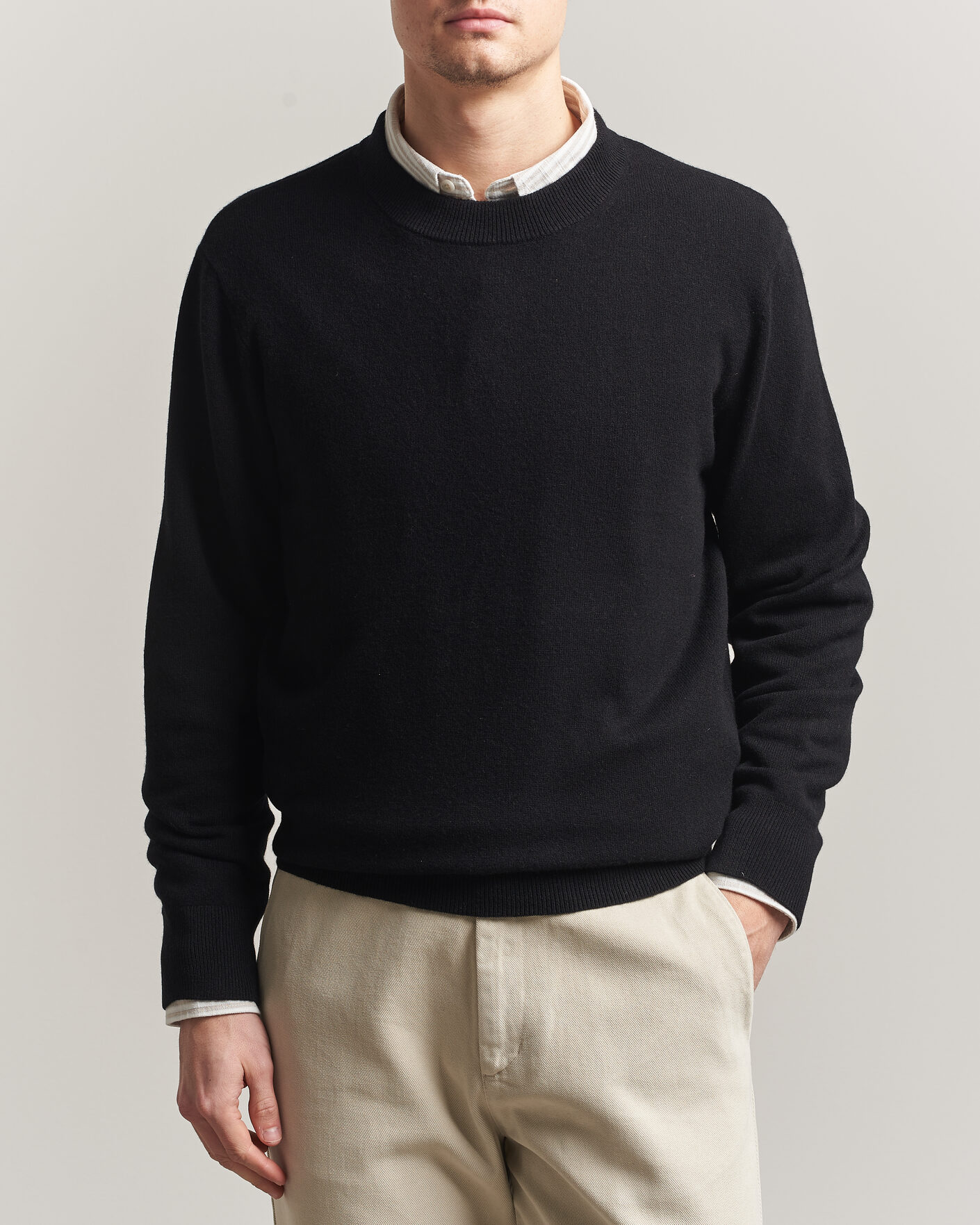 Heren | Truien | A Day's March | Marlow Cashmere Blend Sweater Black
