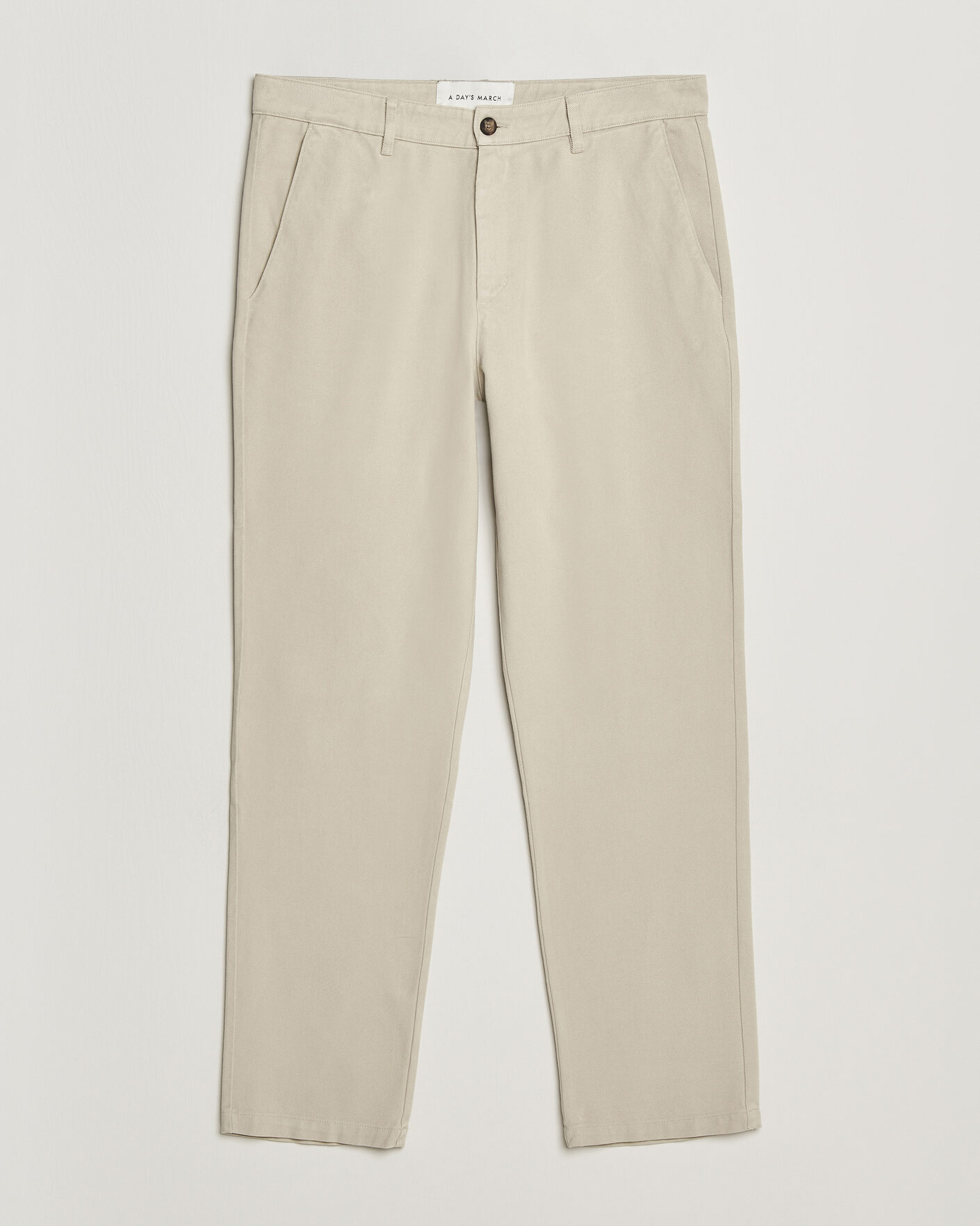 Heren | Broeken | A Day's March | Miller Cotton Lyocell Trousers Light Khaki