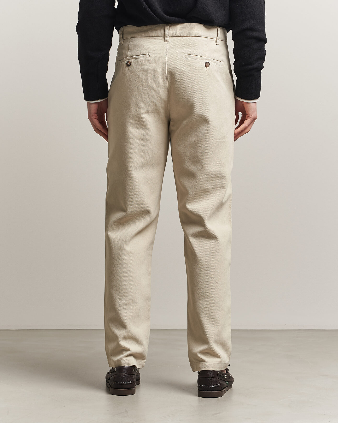 Heren | Broeken | A Day's March | Miller Cotton Lyocell Trousers Light Khaki