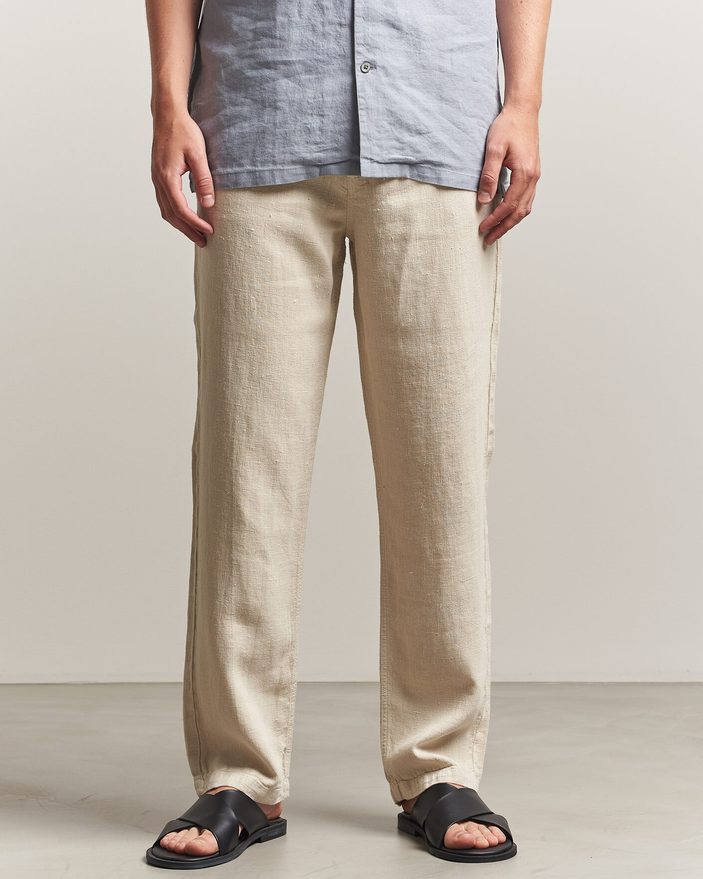 Heren | Broeken | A Day's March | Redwood Linen Trousers Oyster