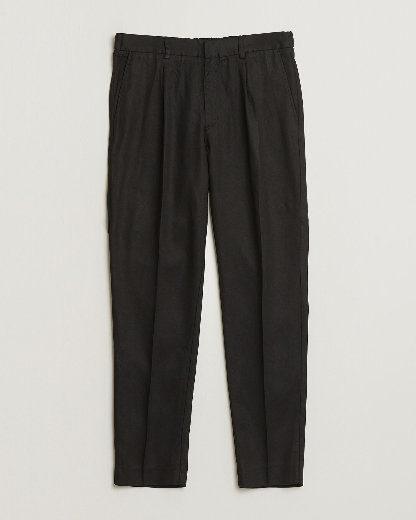 Heren | Broeken | A Day's March | Smart Lyocell Trousers Black