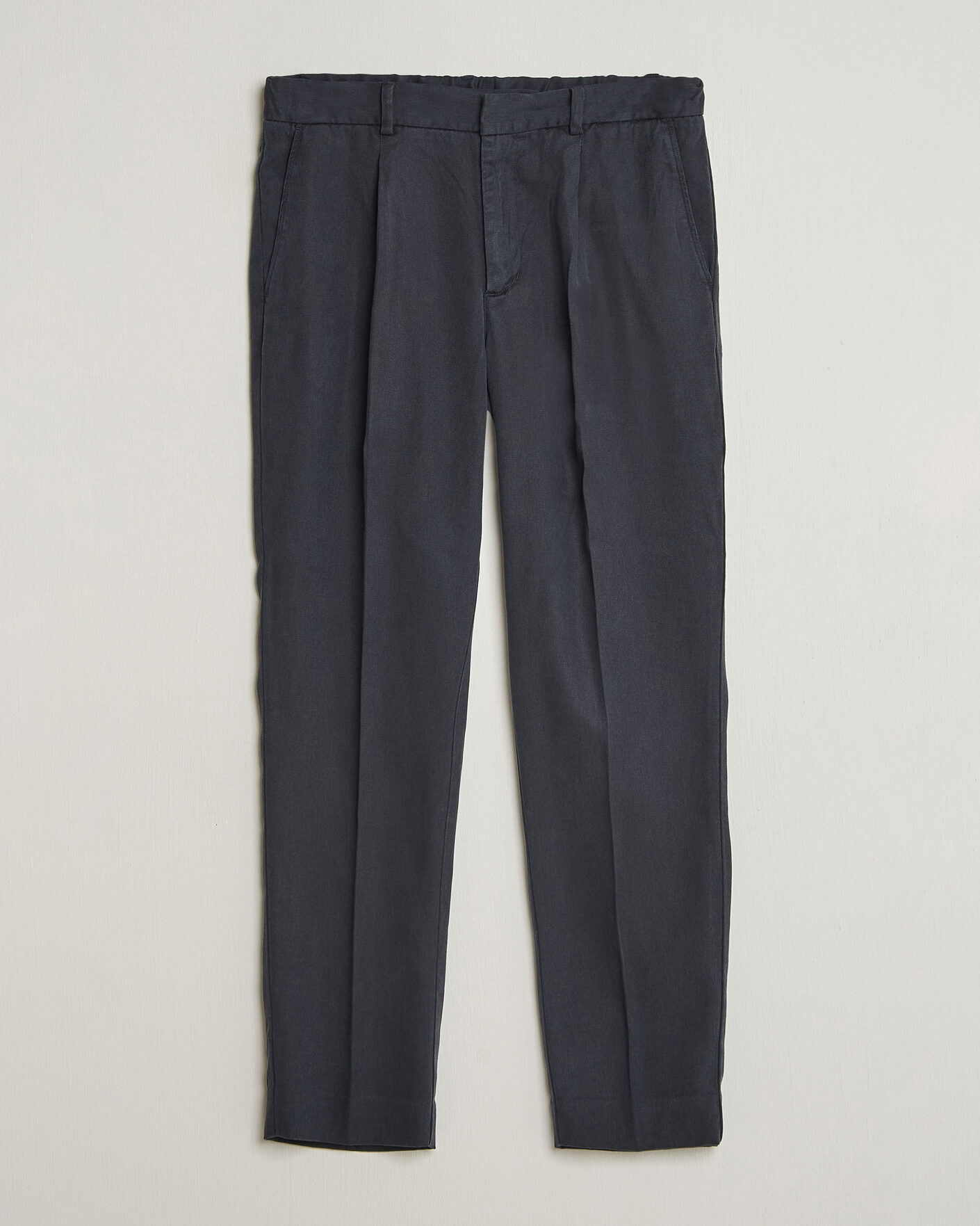 Heren | Broeken | A Day's March | Smart Lyocell Trousers Navy