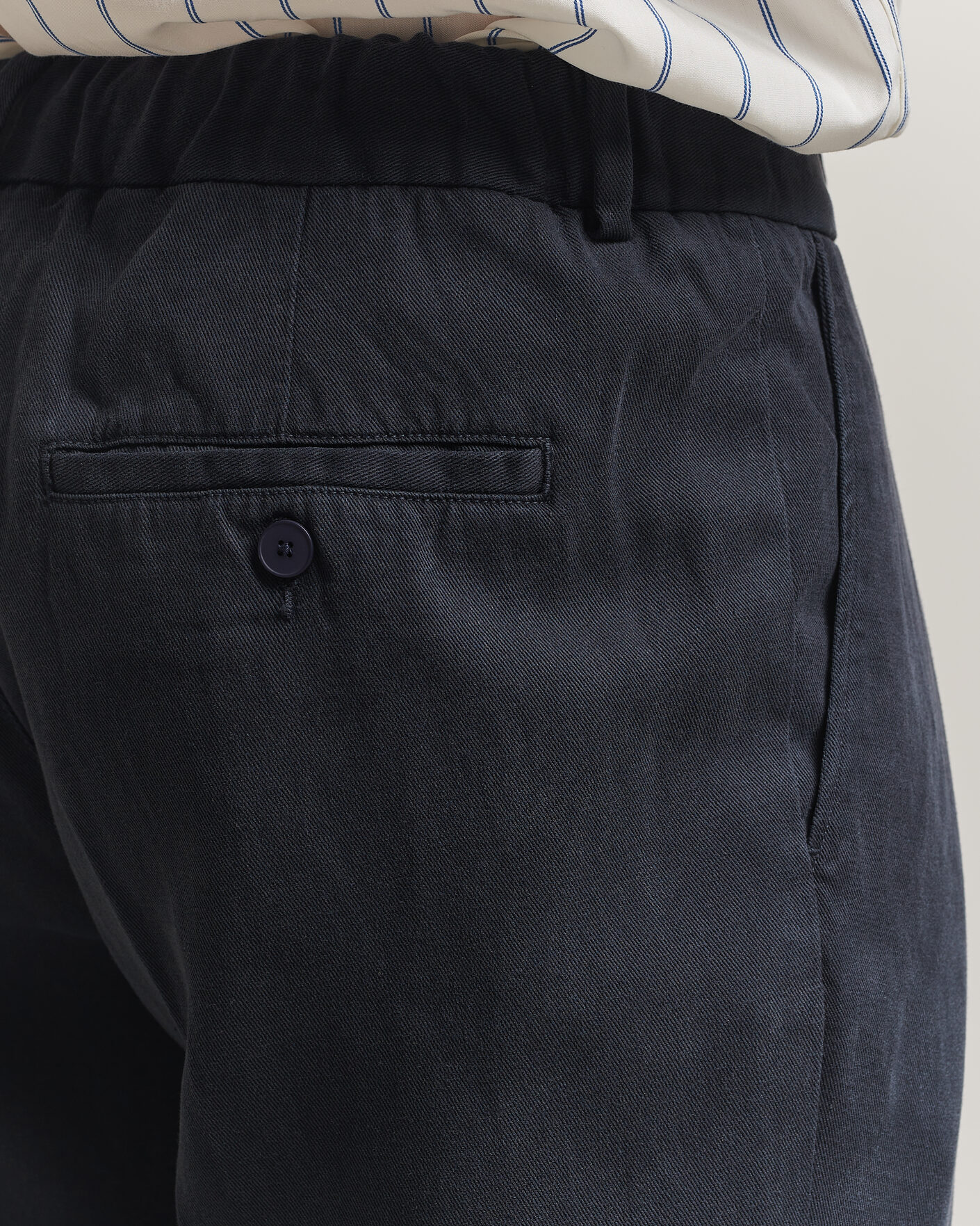 Heren | Broeken | A Day's March | Smart Lyocell Trousers Navy