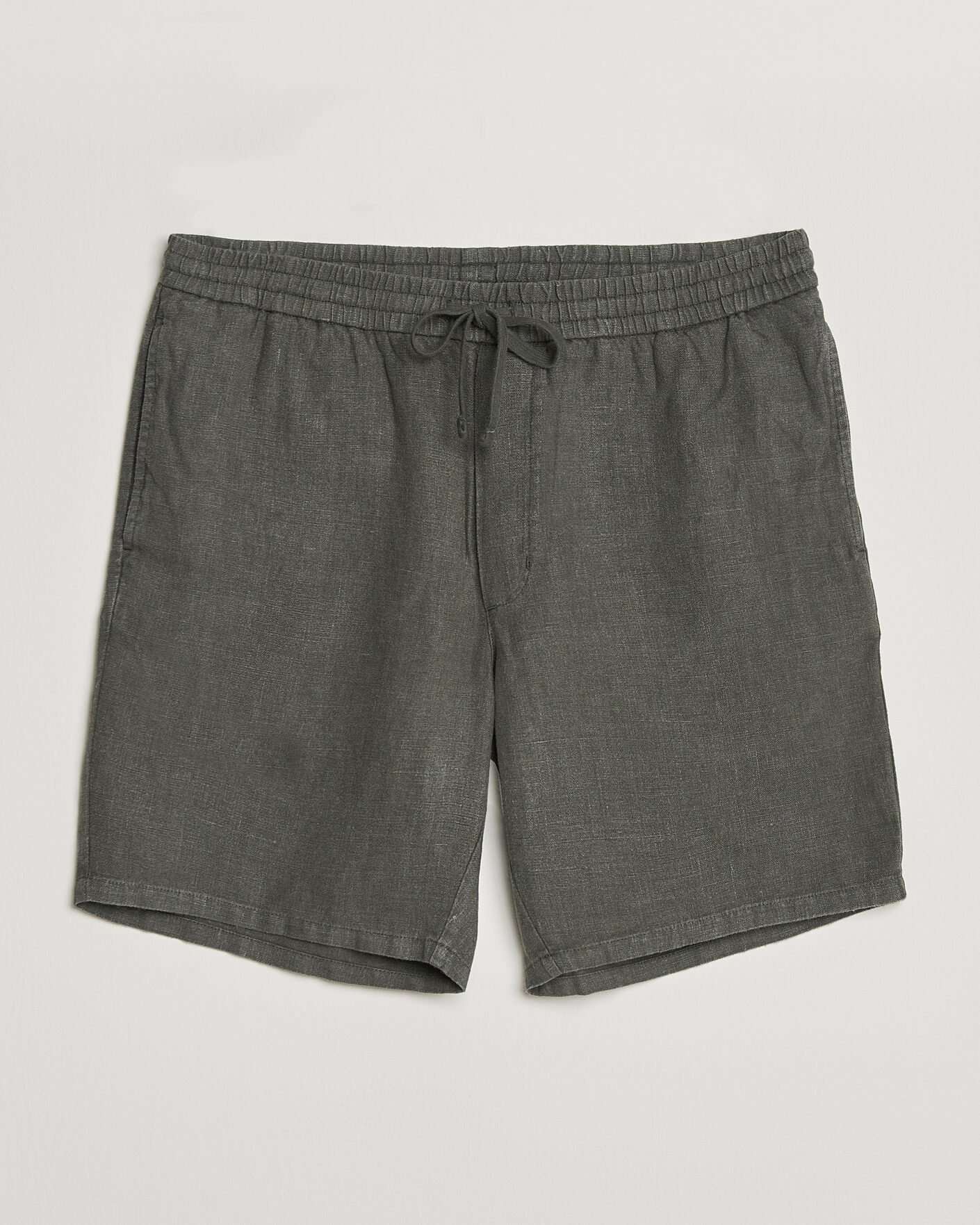 Heren | Korte broek | A Day's March | Ipu Linen Drawstring Shorts Olive