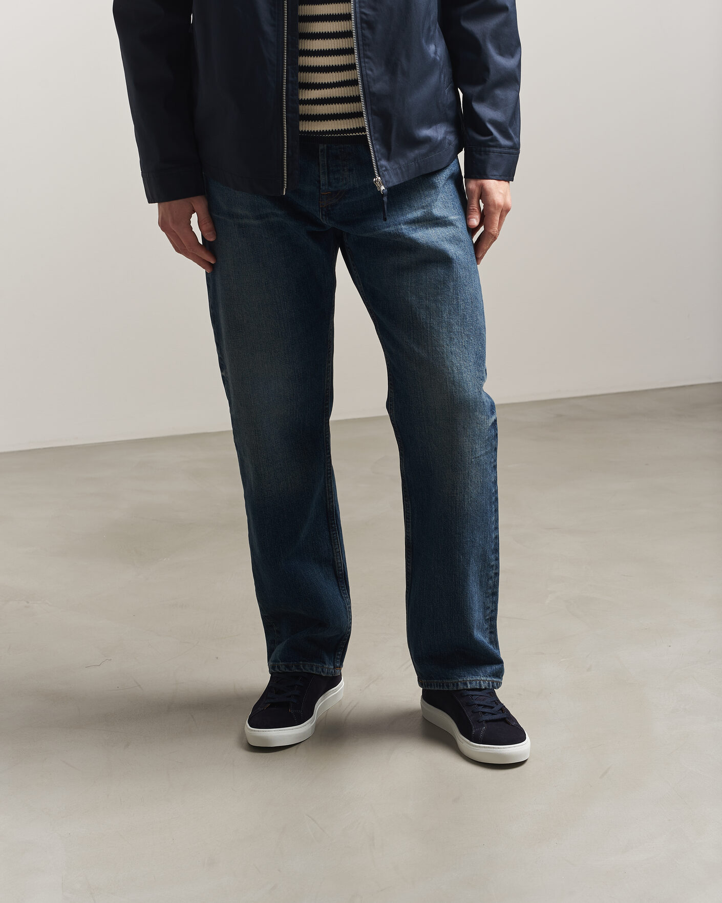 Heren | Sneakers | A Day's March | Marching Suede Sneaker Navy