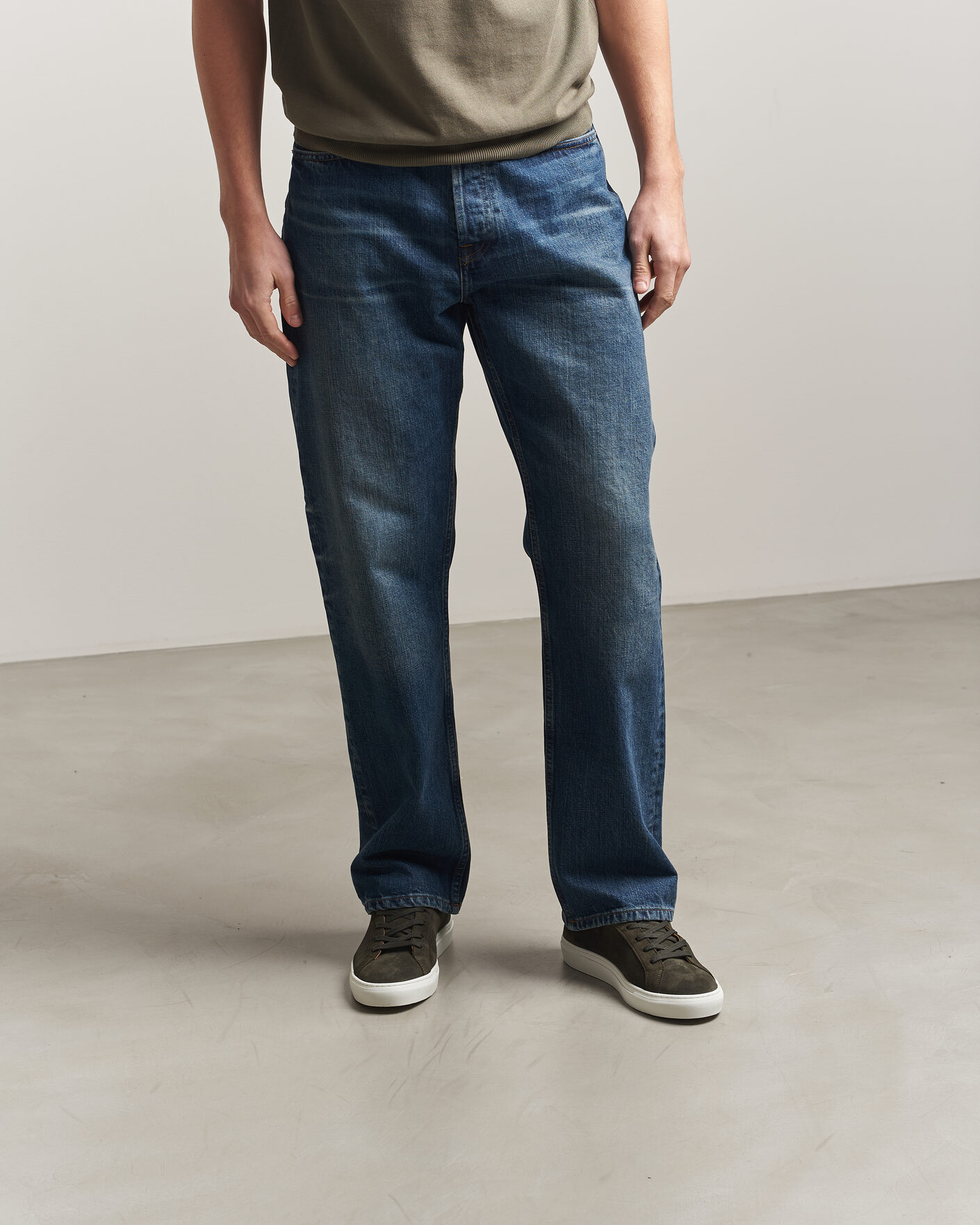 Heren | Sneakers | A Day's March | Marching Suede Sneaker Olive