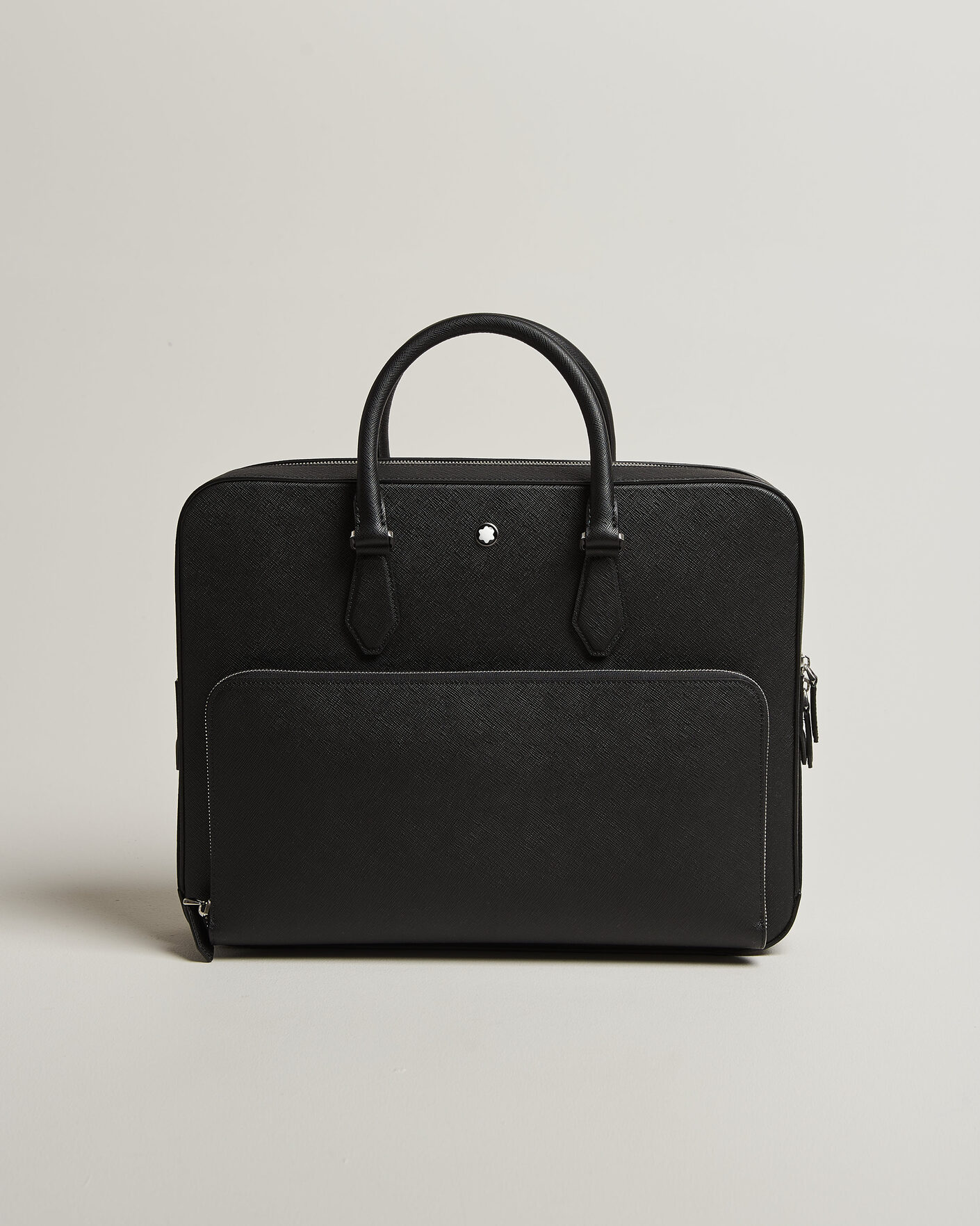 Heren | Tassen | Montblanc | Medium Sartorial Leather Briefcase with Pocket Black