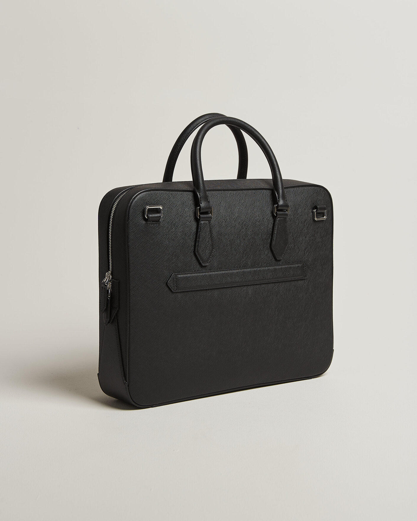 Heren | Tassen | Montblanc | Medium Sartorial Leather Briefcase with Pocket Black
