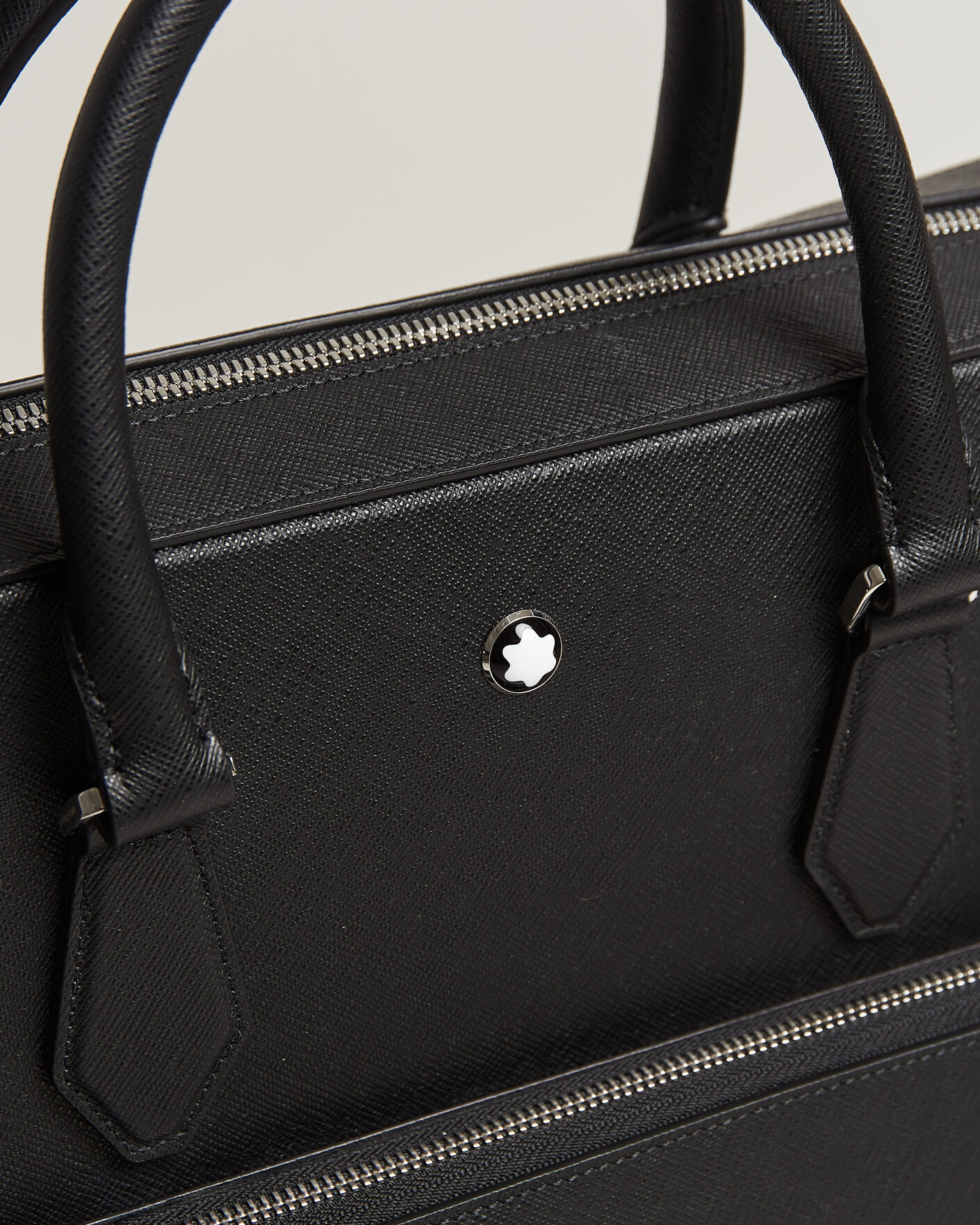 Heren | Tassen | Montblanc | Medium Sartorial Leather Briefcase with Pocket Black