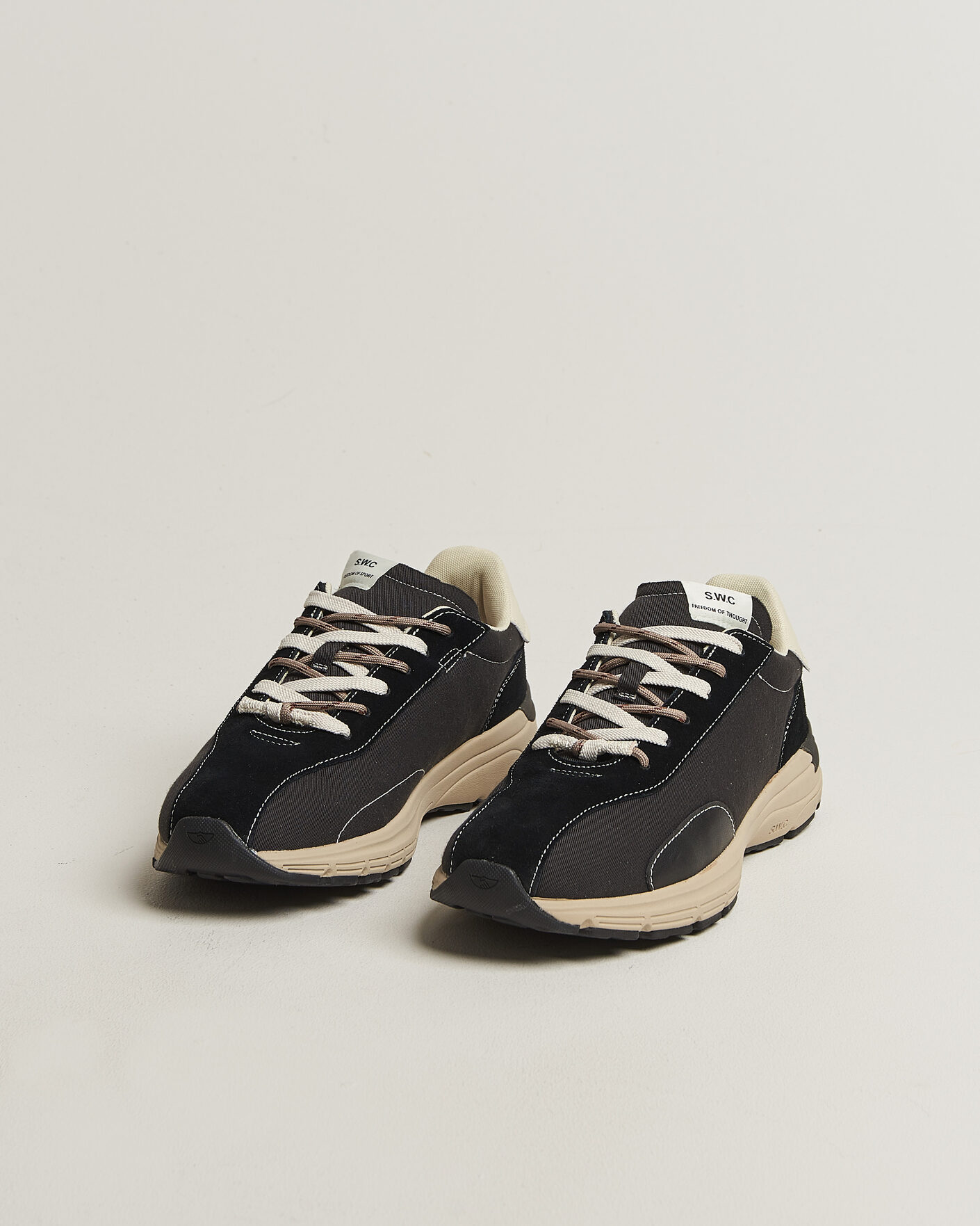 Heren | Sneakers | Stepney Workers Club | Legion Suede Twill Sneaker Black