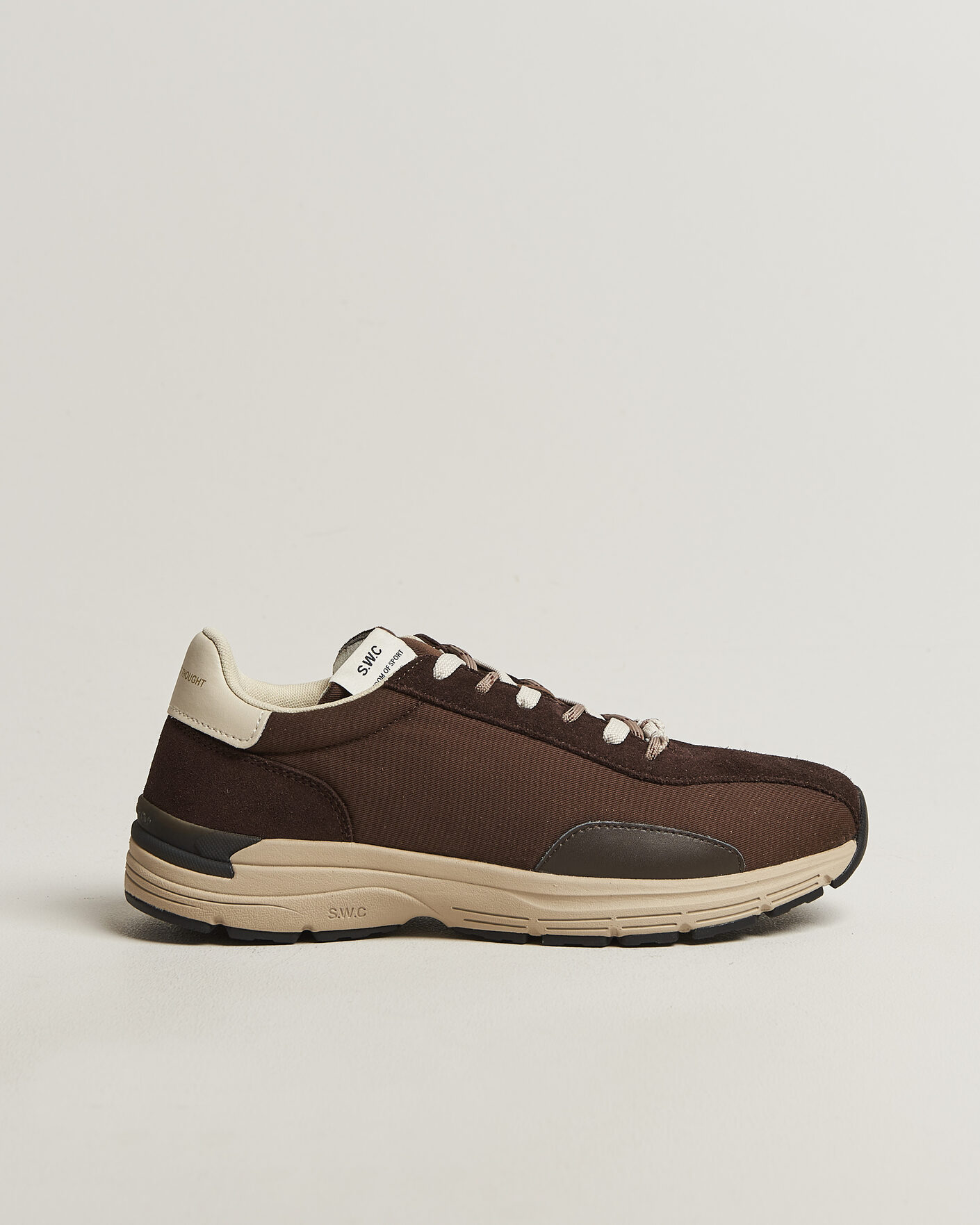 Heren | Sneakers | Stepney Workers Club | Legion Suede Twill Sneaker Dark Brown