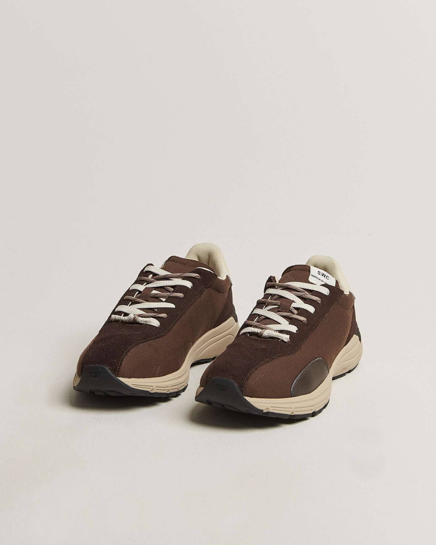 Heren | Sneakers | Stepney Workers Club | Legion Suede Twill Sneaker Dark Brown