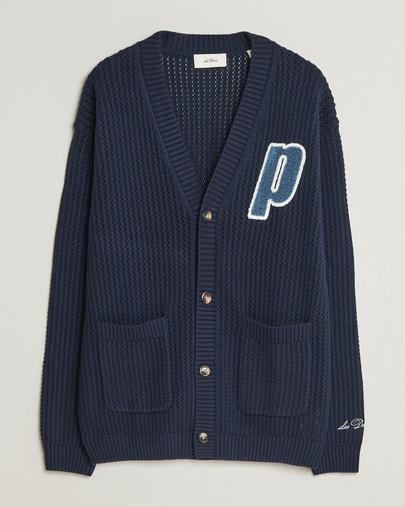 Heren | Truien | LES DEUX | Prince Lace Knitted Cardigan Dark Navy