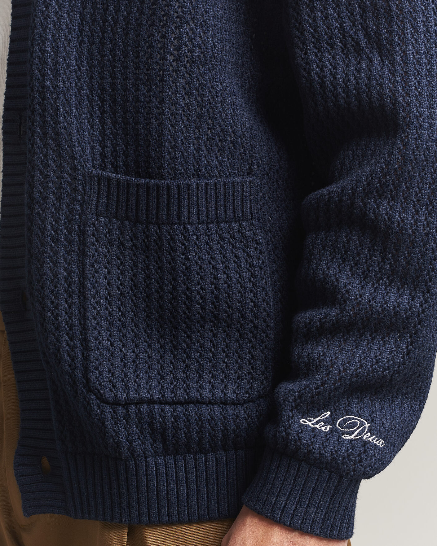 Heren | Truien | LES DEUX | Prince Lace Knitted Cardigan Dark Navy