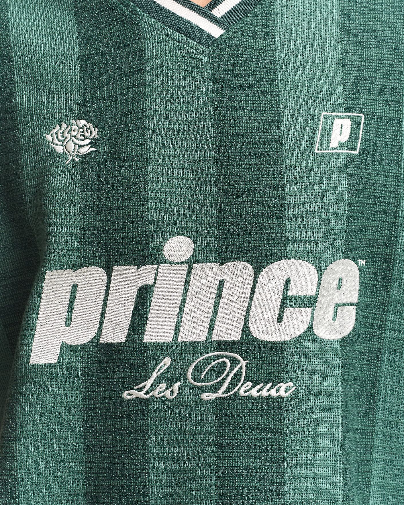 Heren | Polo's | LES DEUX | Prince Stripe Jaquard Polo Pineneedle Green