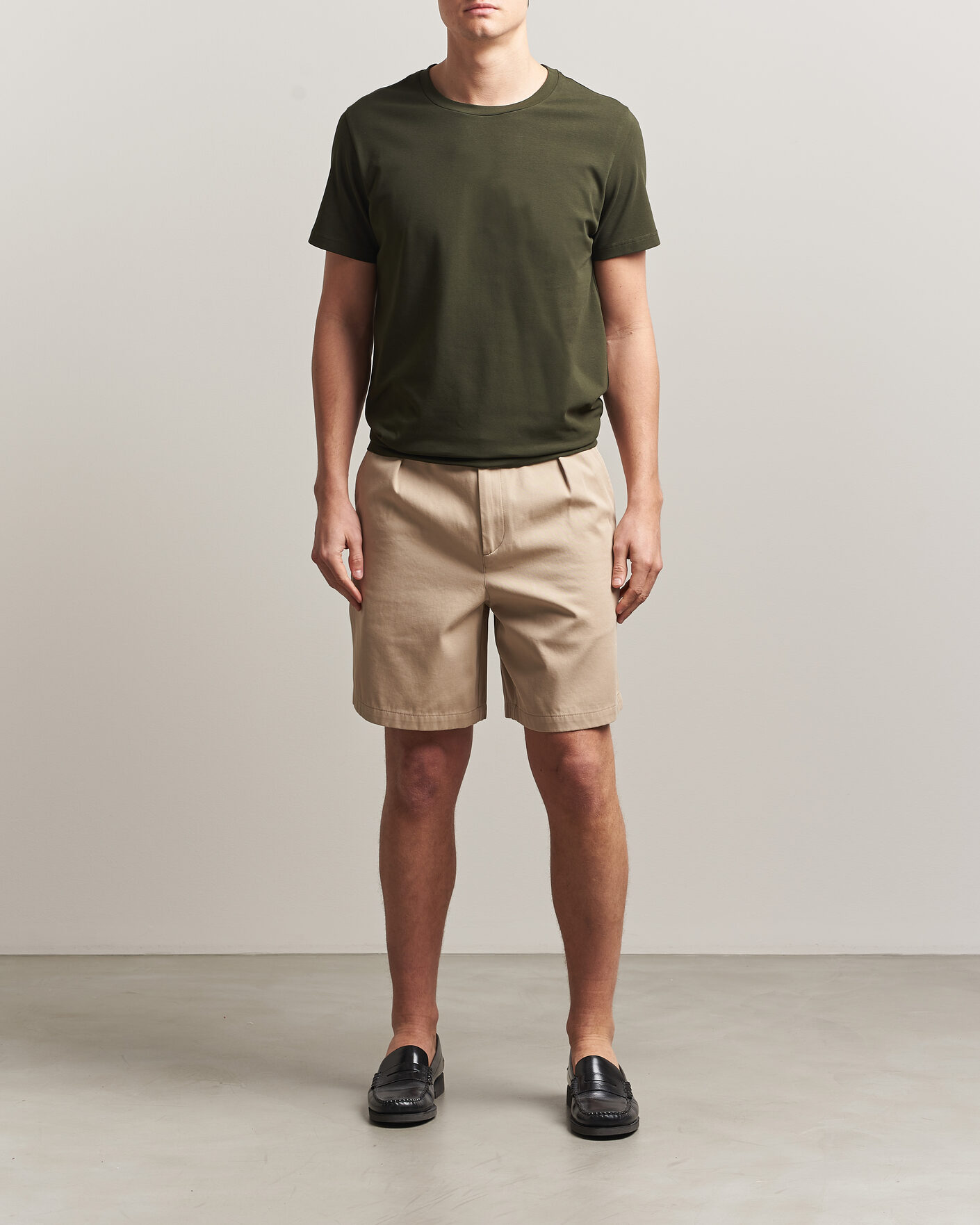 Heren | T-shirts | Filippa K | Soft Lycra T-Shirt Midnight Olive