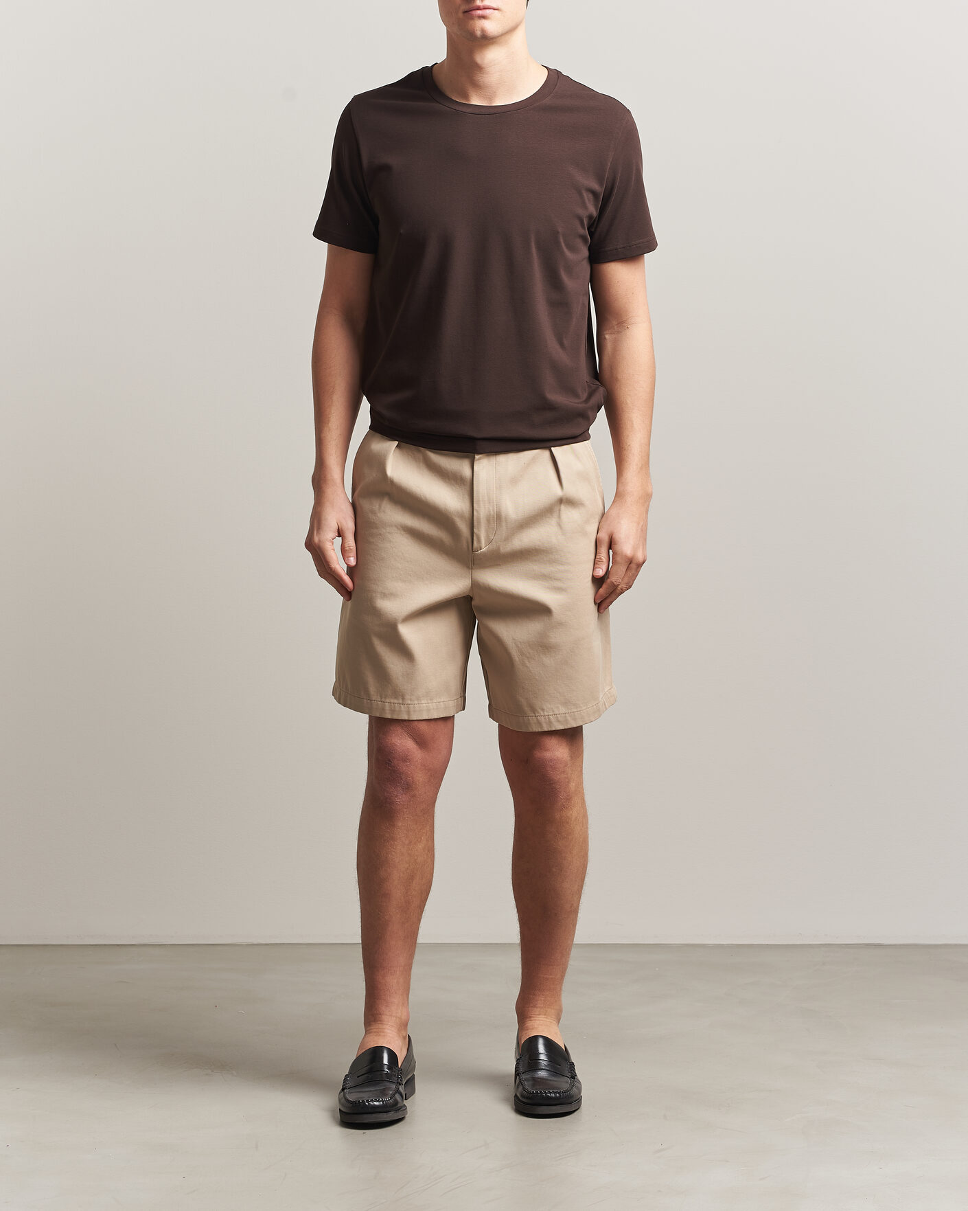 Heren | T-shirts | Filippa K | Soft Lycra T-Shirt Dark Chocolate