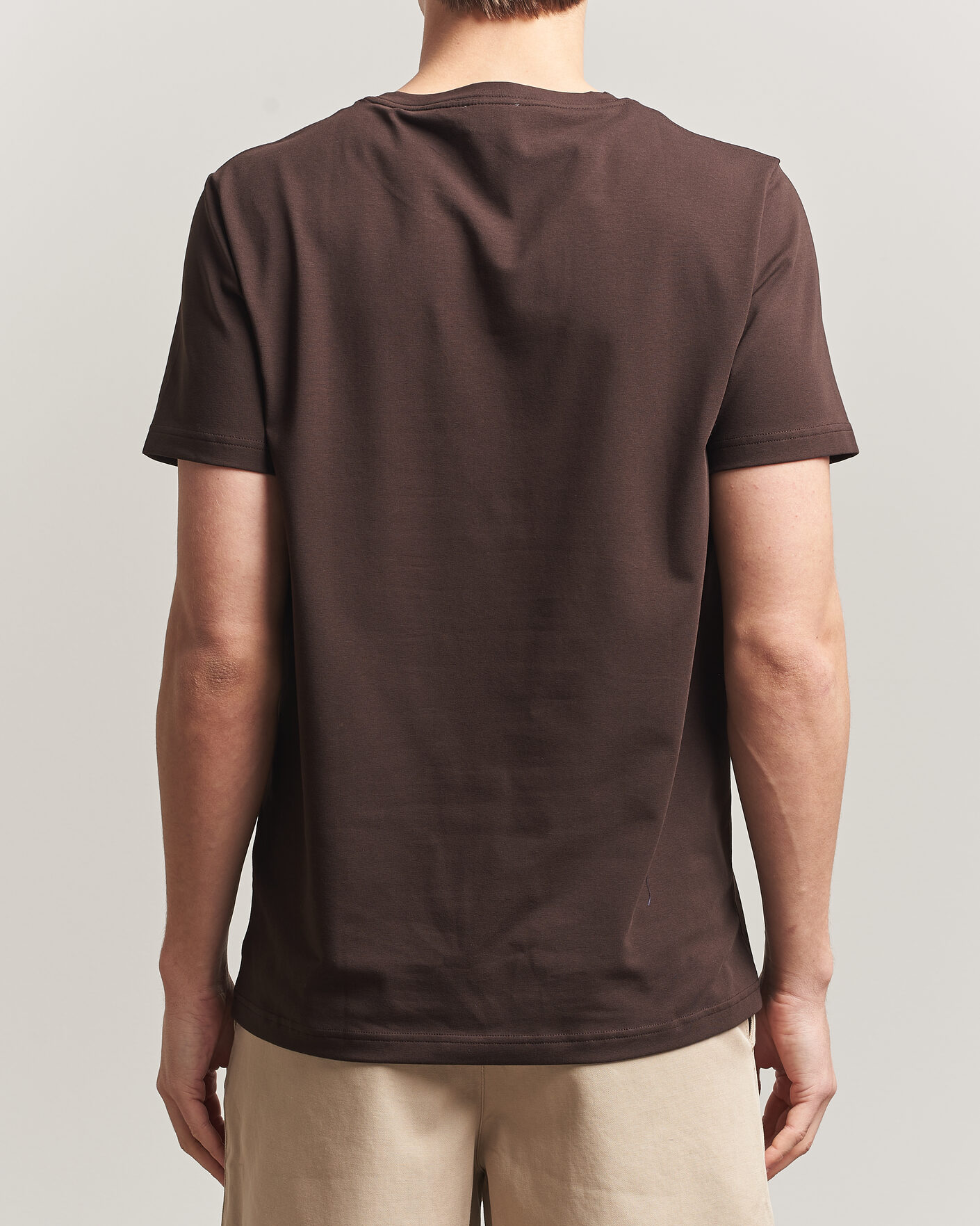 Heren | T-shirts | Filippa K | Soft Lycra T-Shirt Dark Chocolate