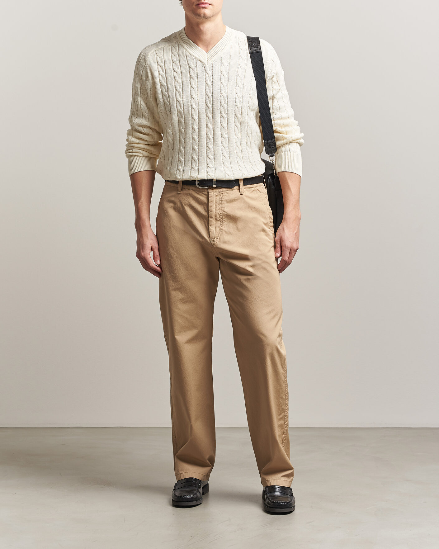 Heren | Broeken | Filippa K | Flynn Washed Cotton Drawstring Trousers Canvas Beige