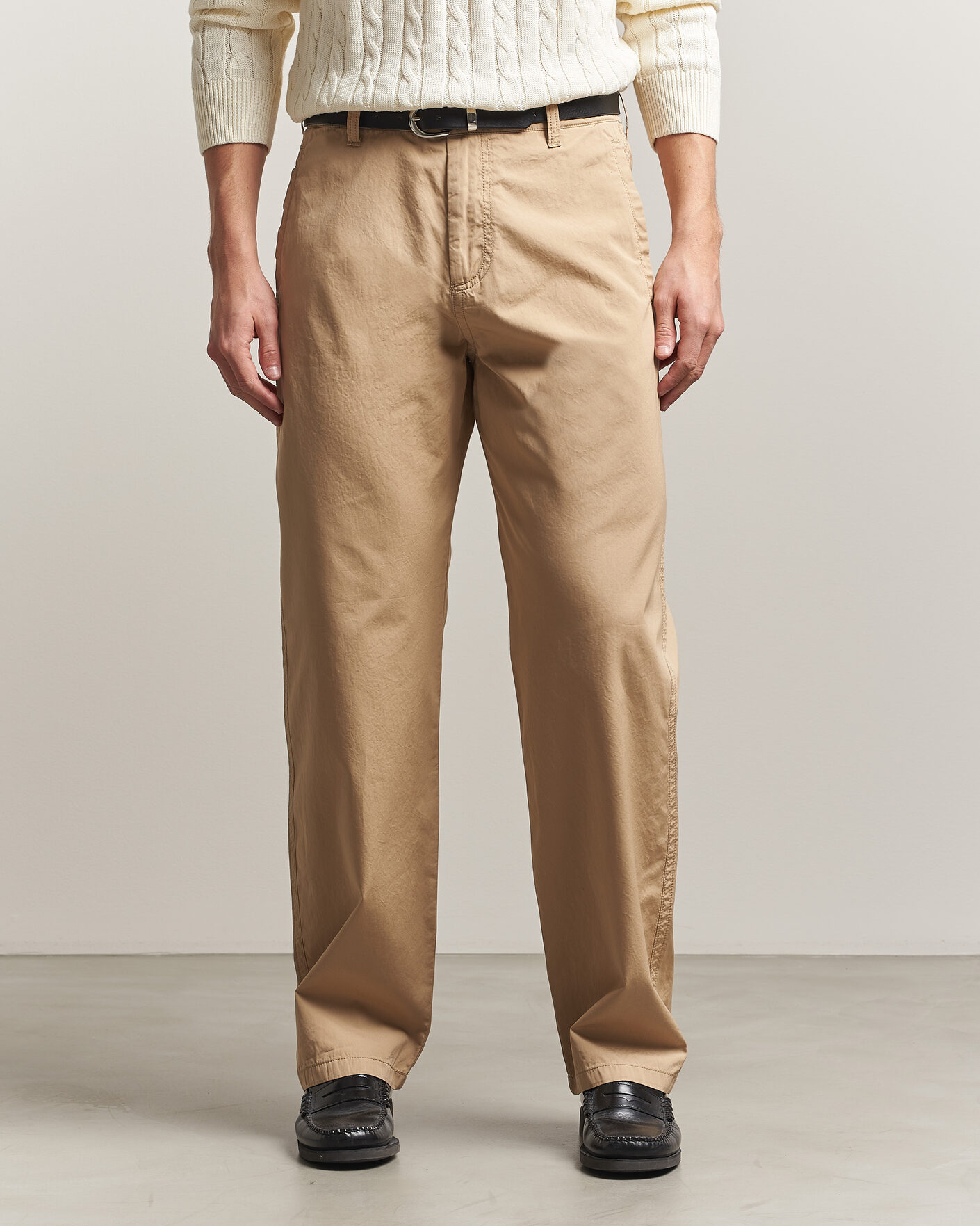 Heren | Broeken | Filippa K | Flynn Washed Cotton Drawstring Trousers Canvas Beige
