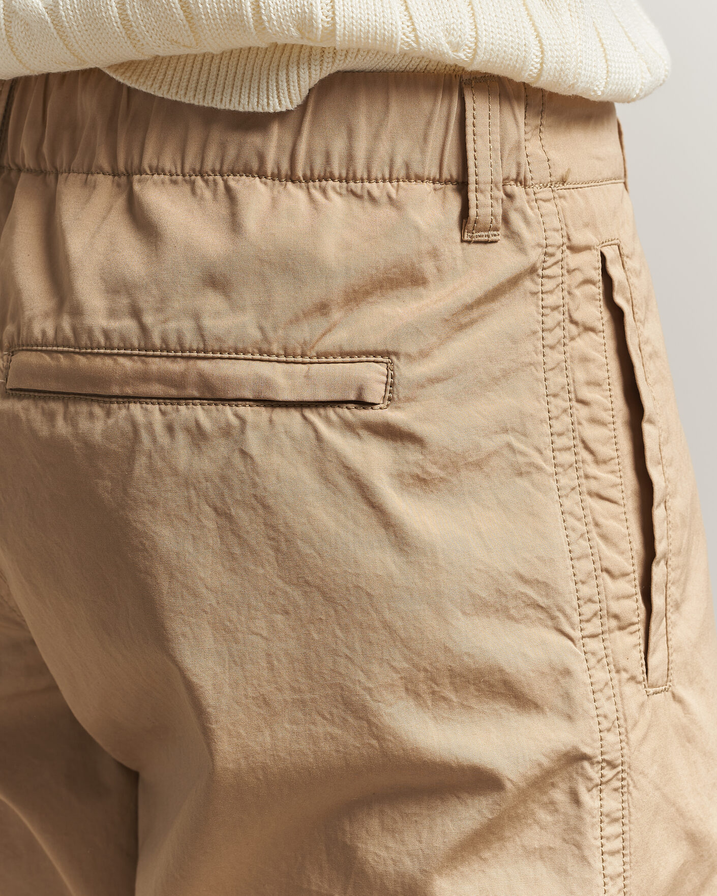 Heren | Broeken | Filippa K | Flynn Washed Cotton Drawstring Trousers Canvas Beige