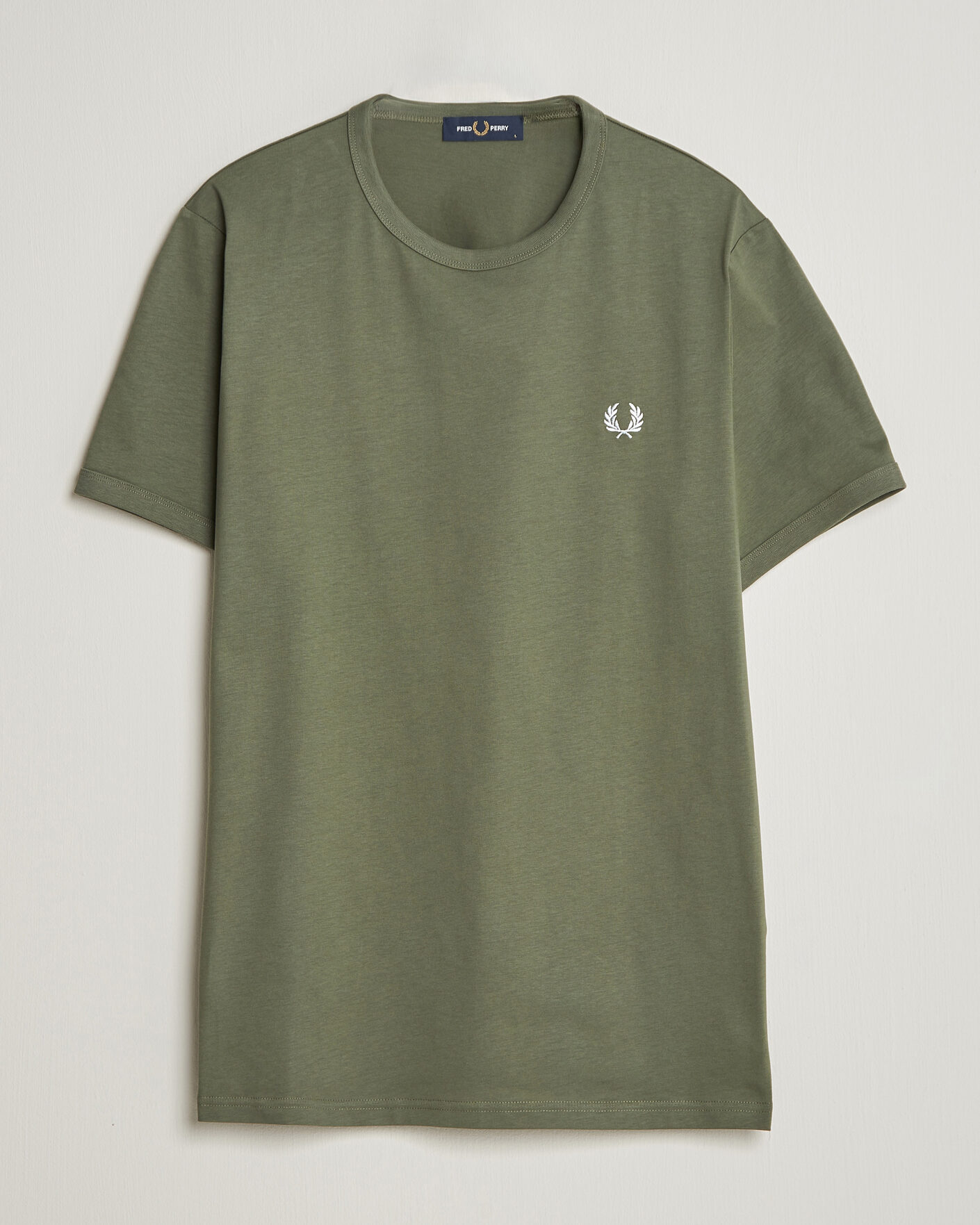 Heren | T-shirts | Fred Perry | Ringer T-Shirt Laurel Wreath Green