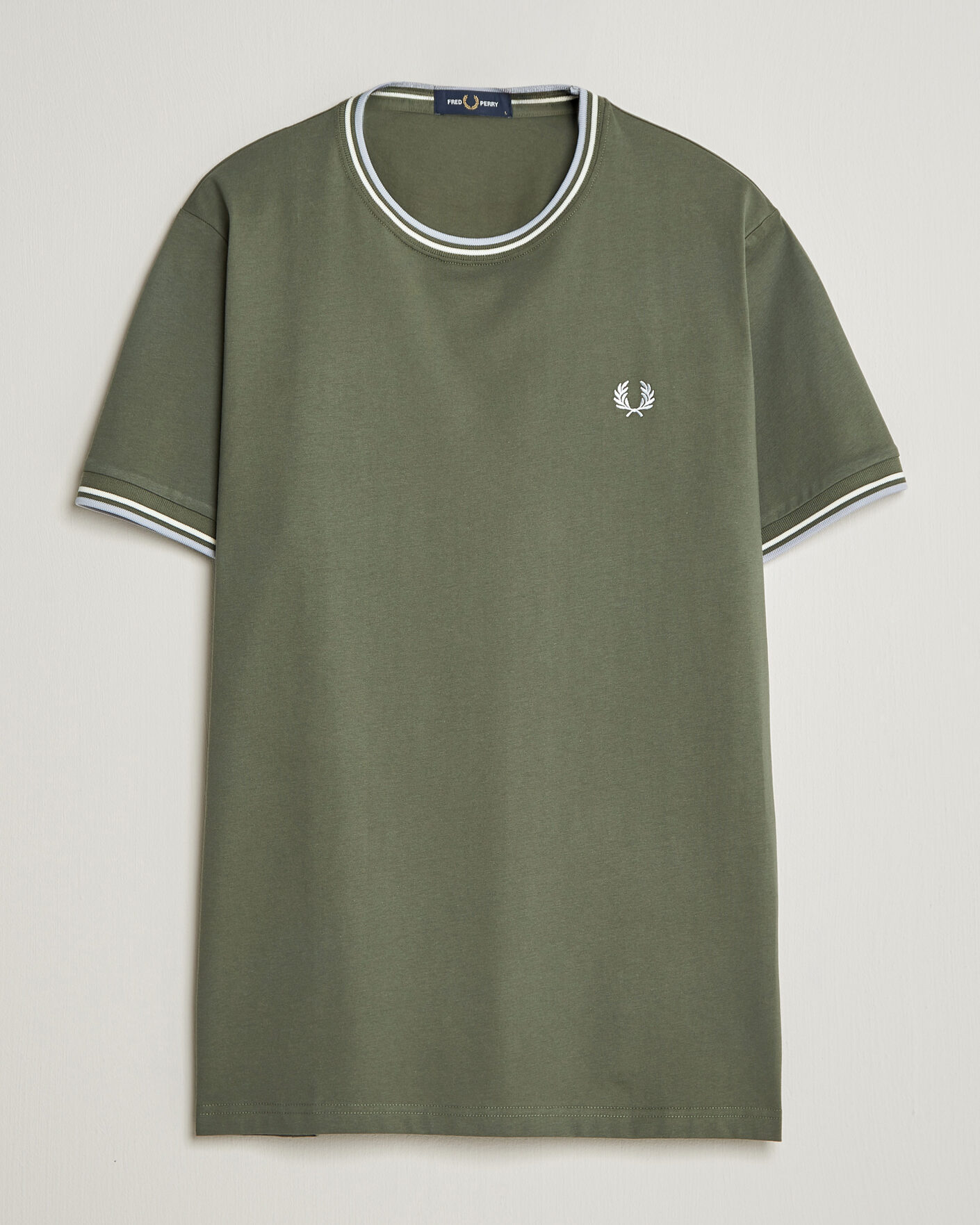 Heren | T-shirts | Fred Perry | Twin Tipped T-Shirt Laurel Wreath Green
