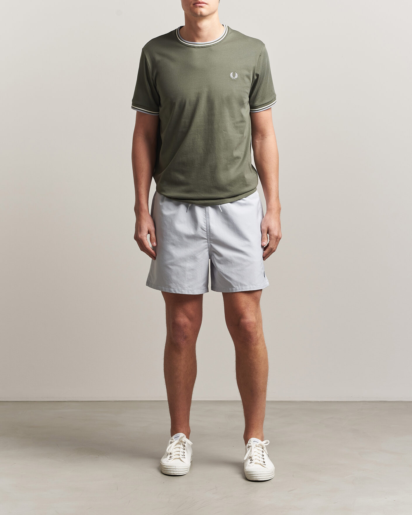 Heren | T-shirts | Fred Perry | Twin Tipped T-Shirt Laurel Wreath Green