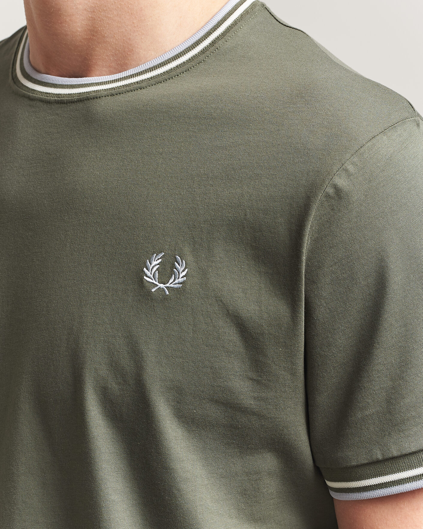 Heren | T-shirts | Fred Perry | Twin Tipped T-Shirt Laurel Wreath Green