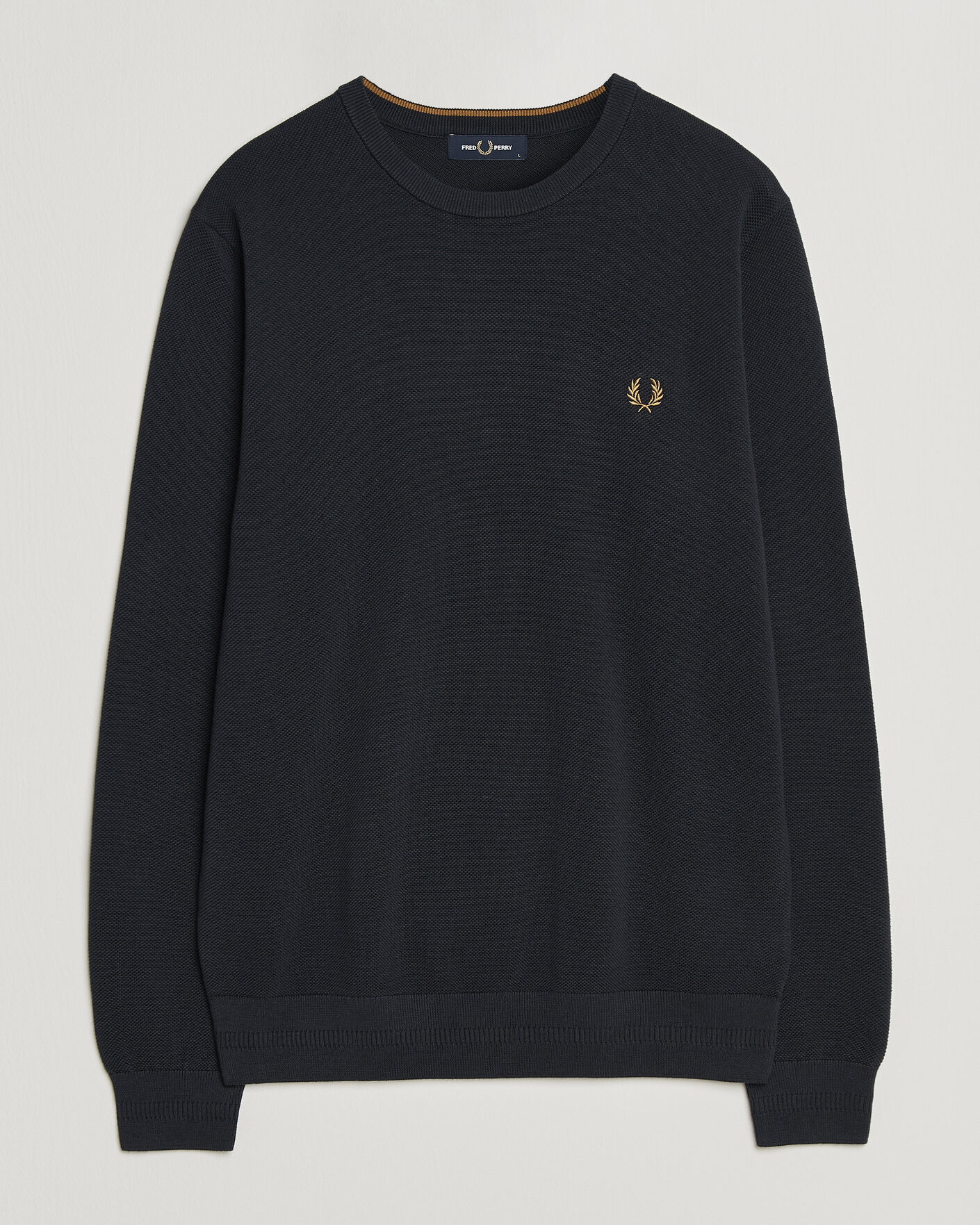 Heren | Truien | Fred Perry | Piqué Stitched Sweater Navy