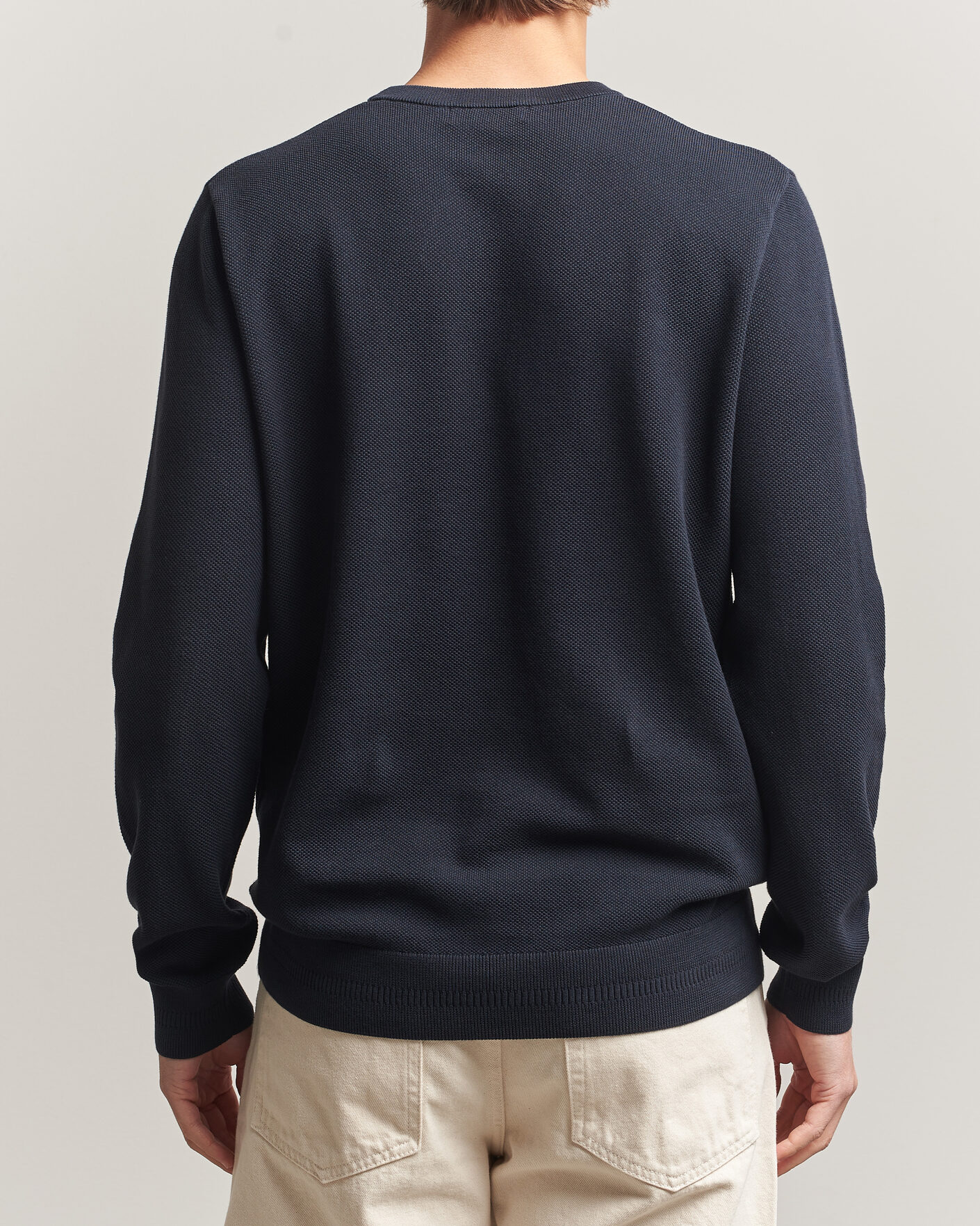 Heren | Truien | Fred Perry | Piqué Stitched Sweater Navy