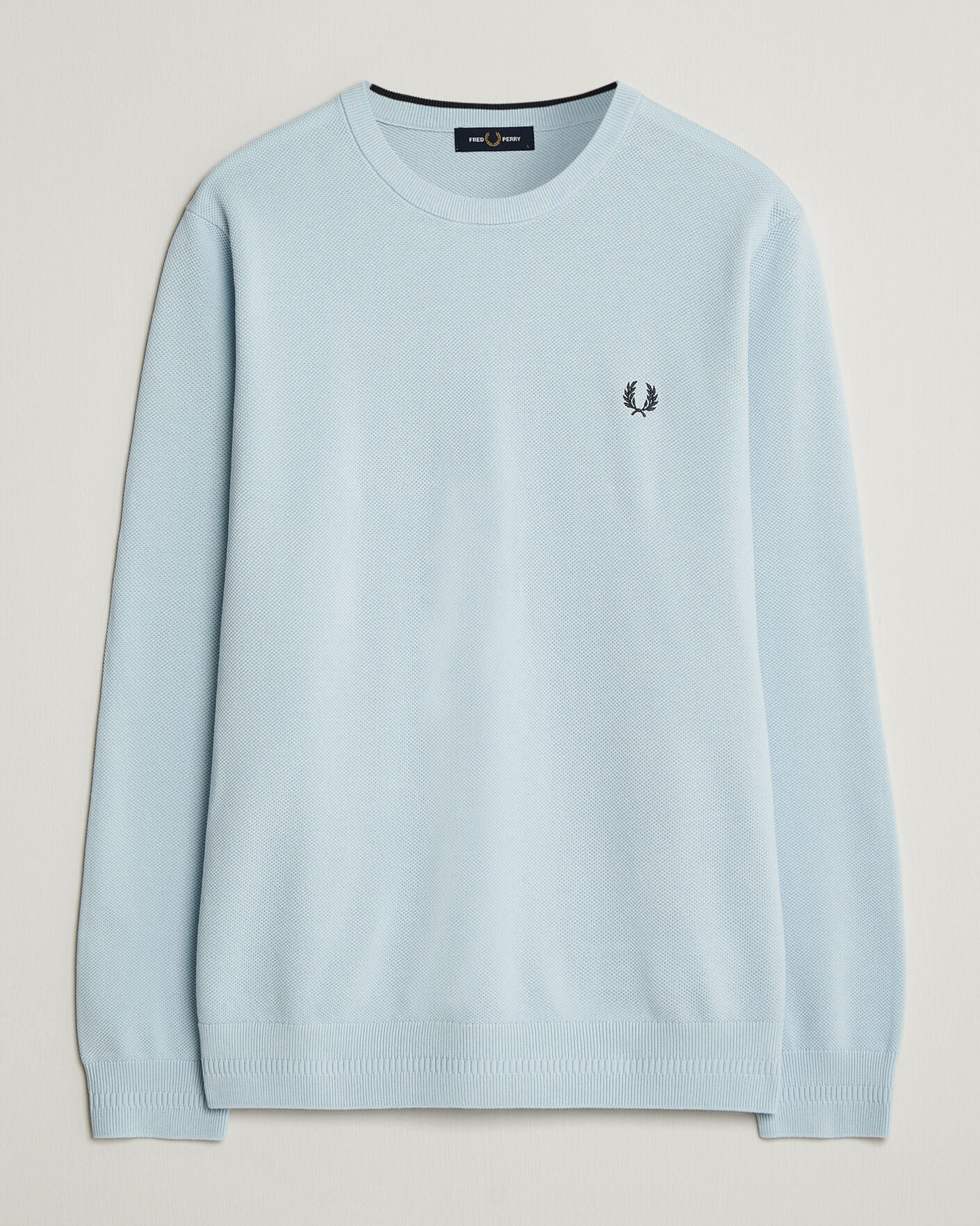 Heren | Truien | Fred Perry | Piqué Stitched Sweater Light Ice