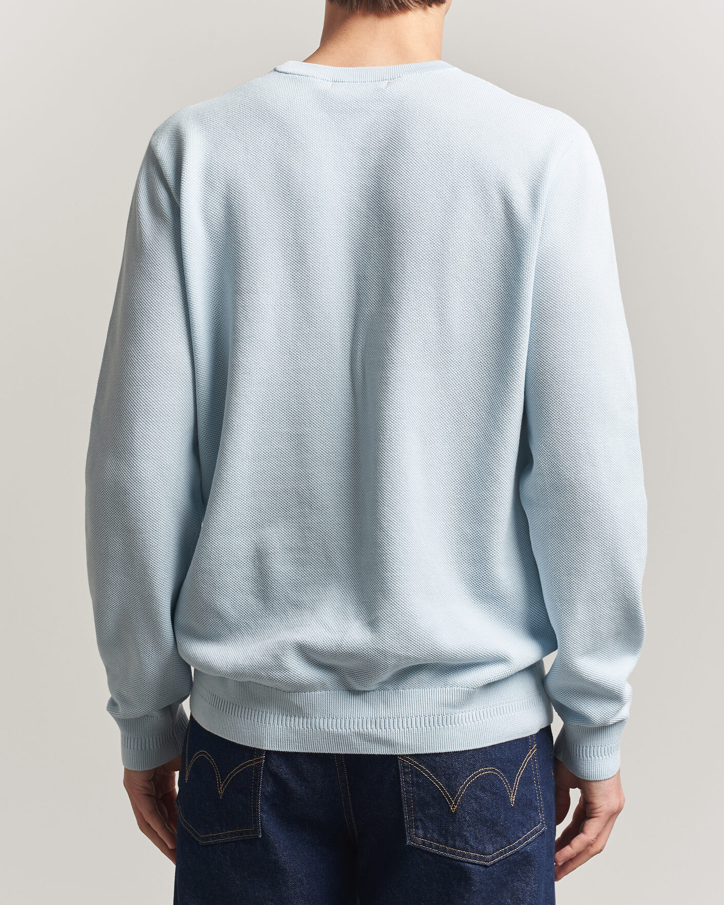 Heren | Truien | Fred Perry | Piqué Stitched Sweater Light Ice