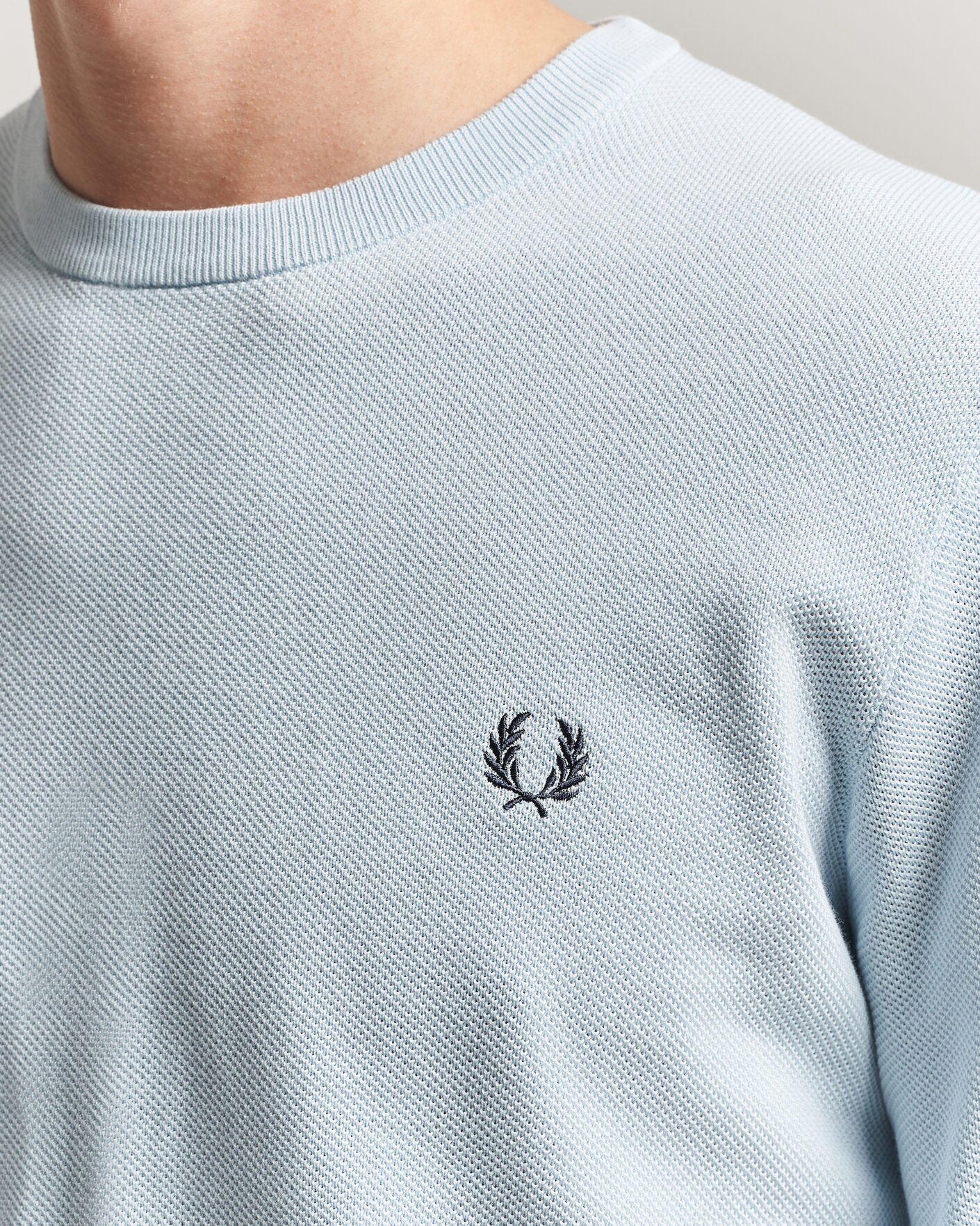 Heren | Truien | Fred Perry | Piqué Stitched Sweater Light Ice