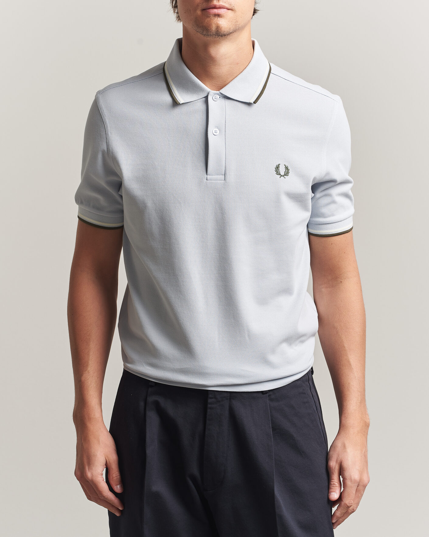 Heren | Polo's | Fred Perry | Twin Tipped Polo Shirt Dusky Blue