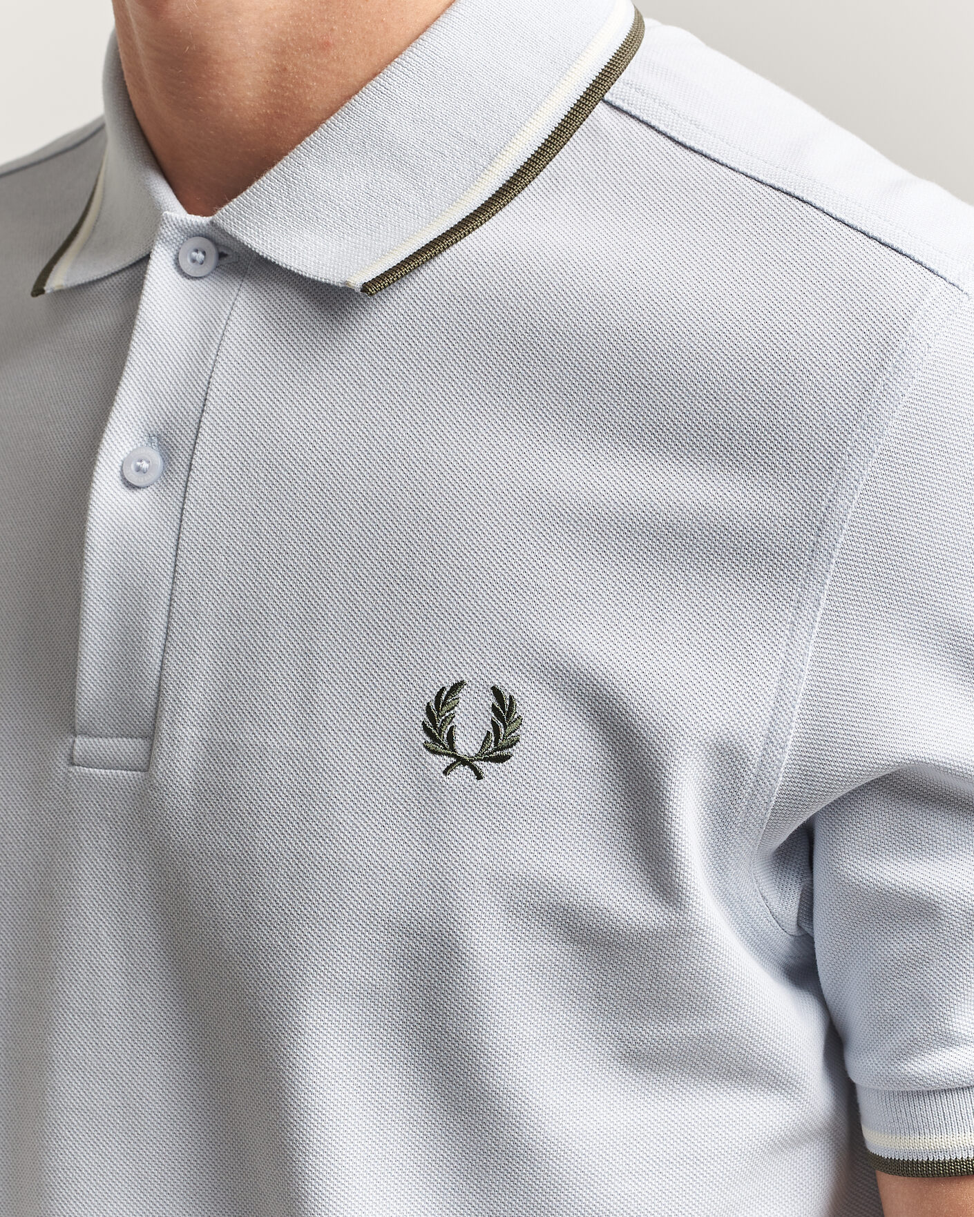 Heren | Polo's | Fred Perry | Twin Tipped Polo Shirt Dusky Blue