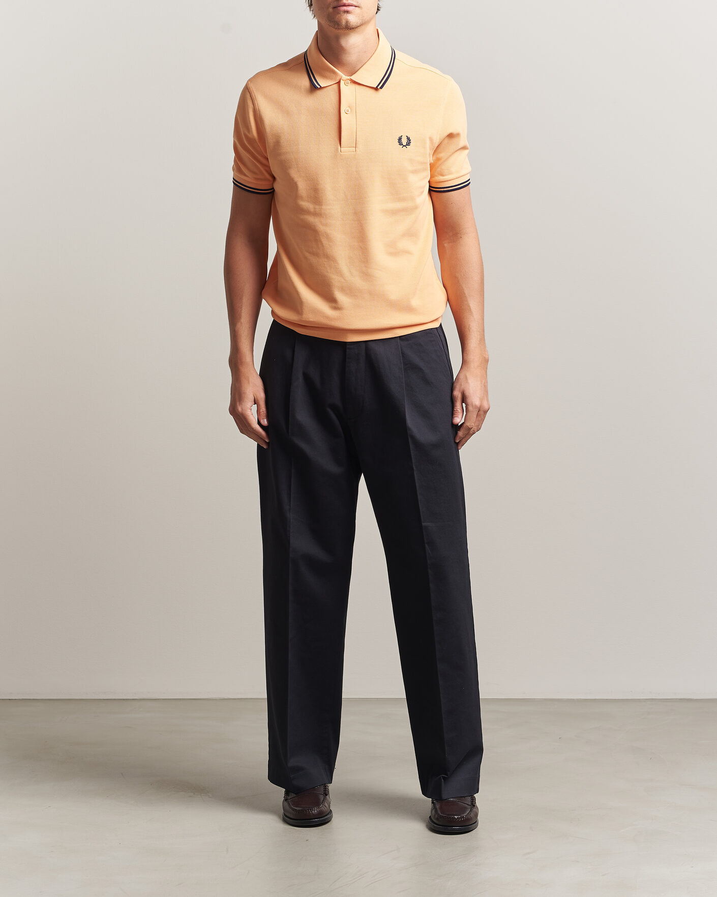 Heren | Polo's | Fred Perry | Twin Tipped Polo Shirt Peach