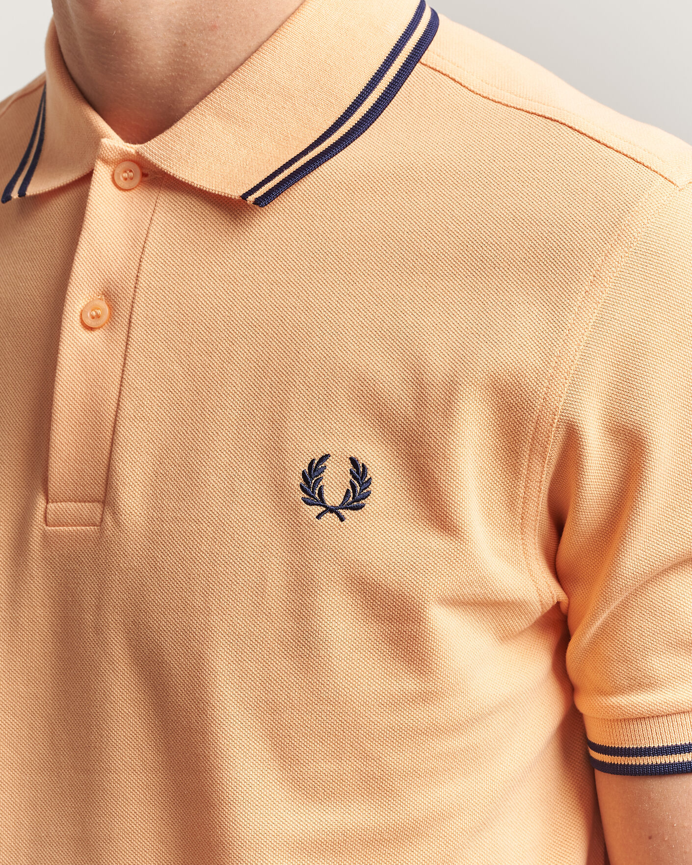 Heren | Polo's | Fred Perry | Twin Tipped Polo Shirt Peach
