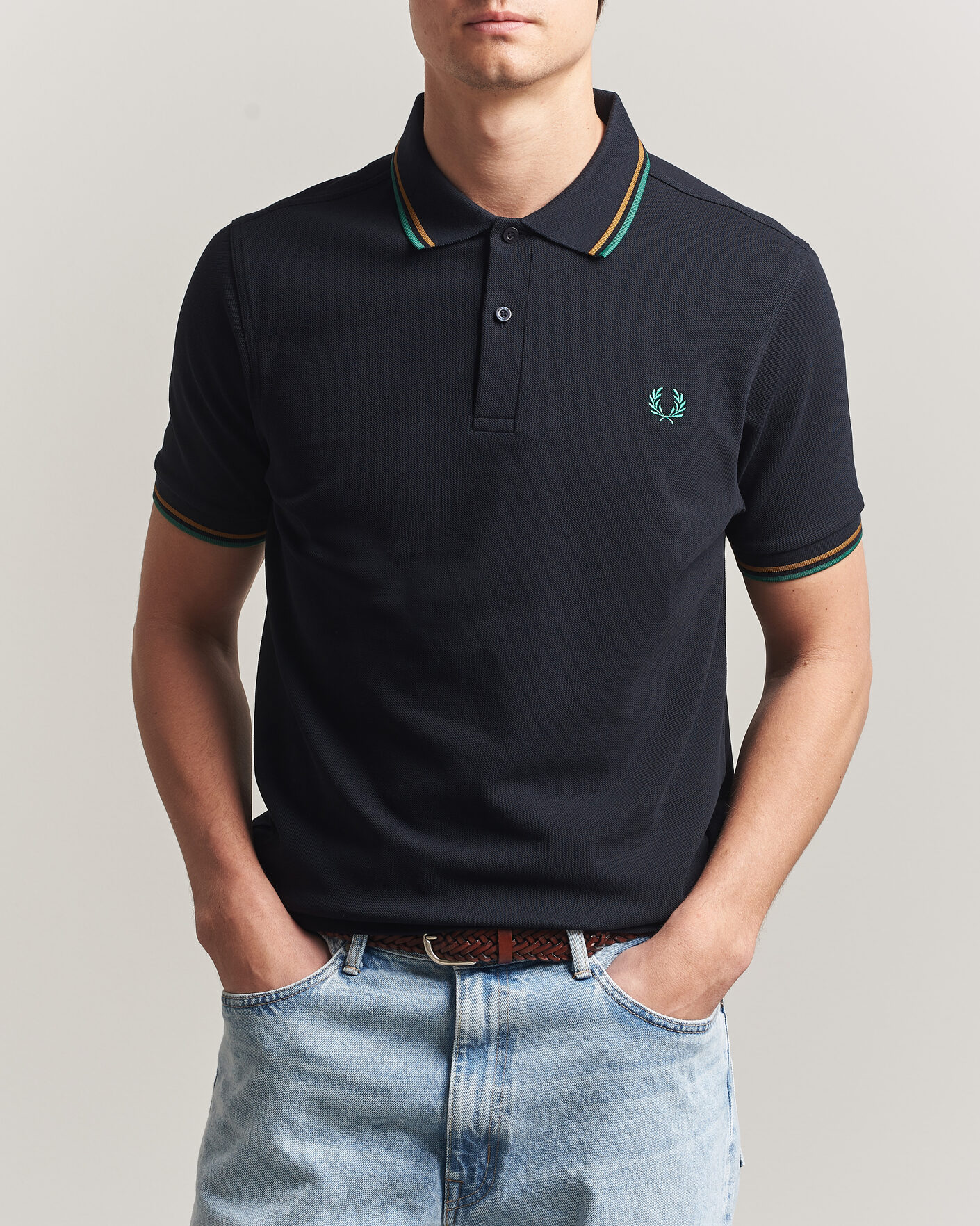 Heren | Polo's | Fred Perry | Twin Tipped Polo Shirt Navy