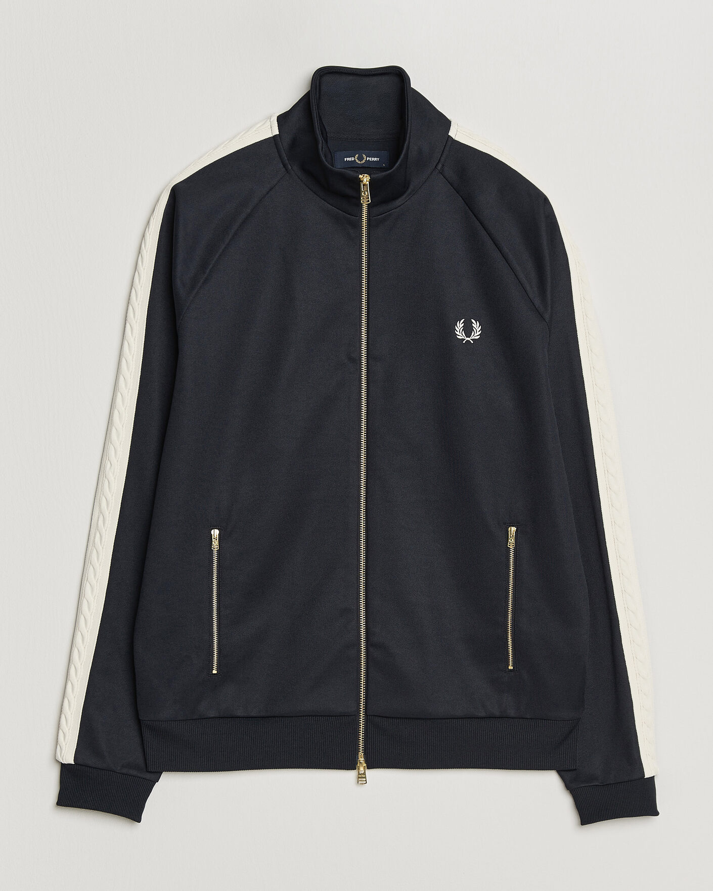 Heren | Truien | Fred Perry | Cable Taped Track Jacket Navy