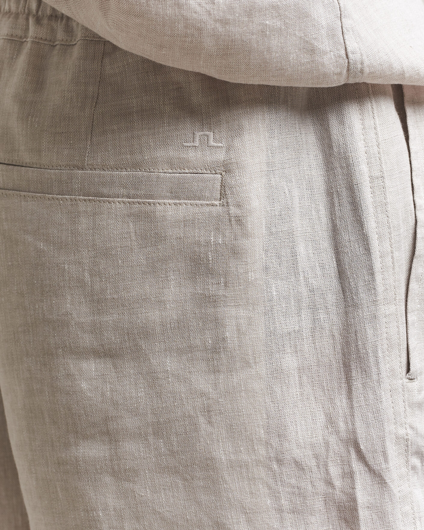 Heren | Korte broek | J.Lindeberg | Joff Linen Drawstring Shorts Moonbeam