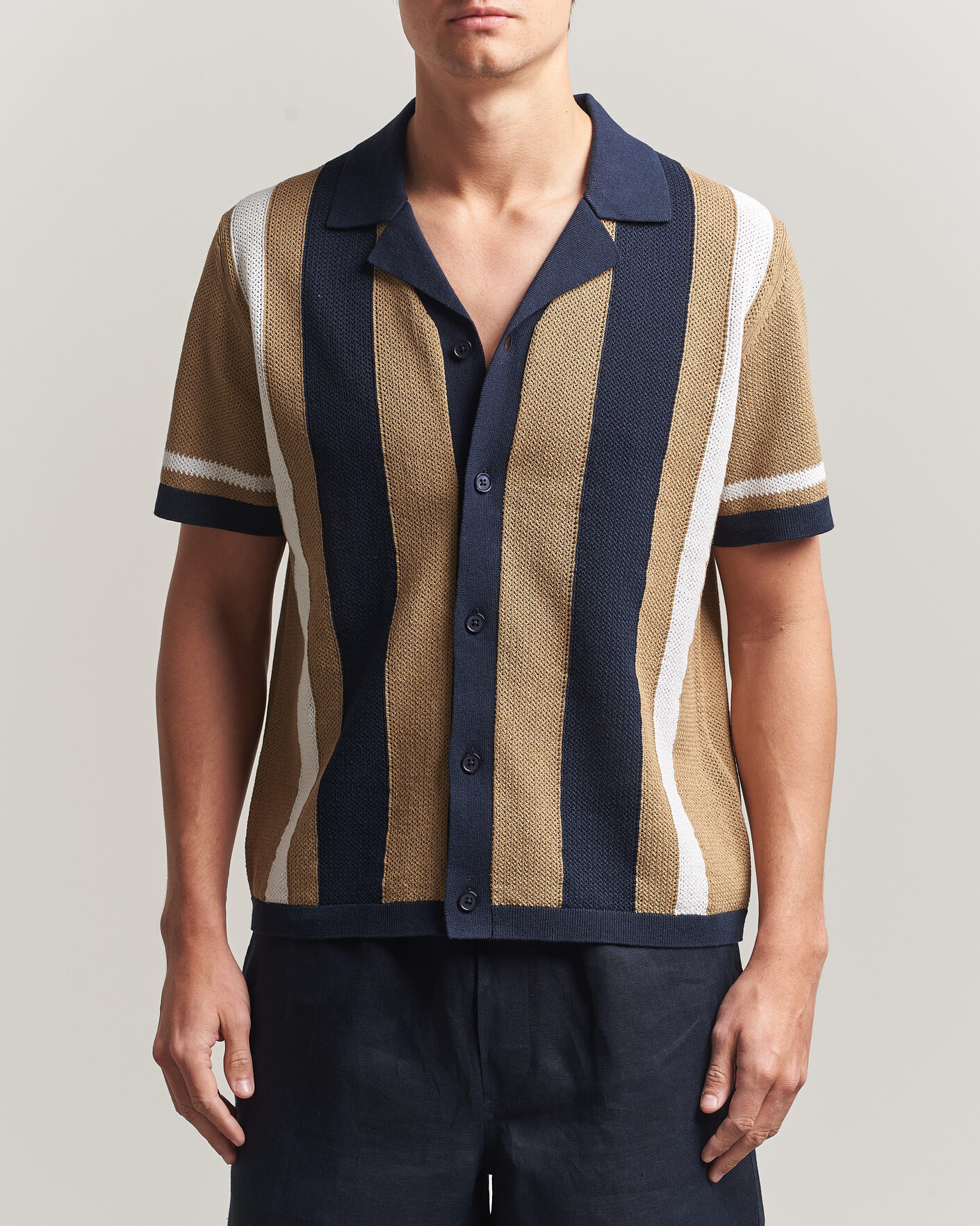 Heren | Overhemden | J.Lindeberg | Remus Knitted Resort Shirt Kelp