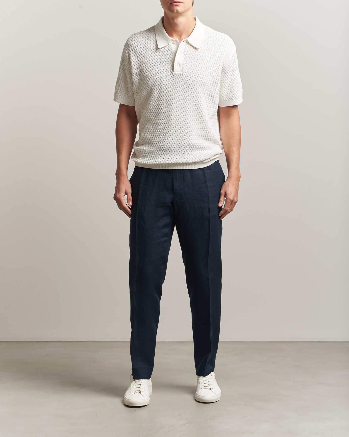 Heren | Polo's | J.Lindeberg | Jacques Structured Knitted Polo Tofu