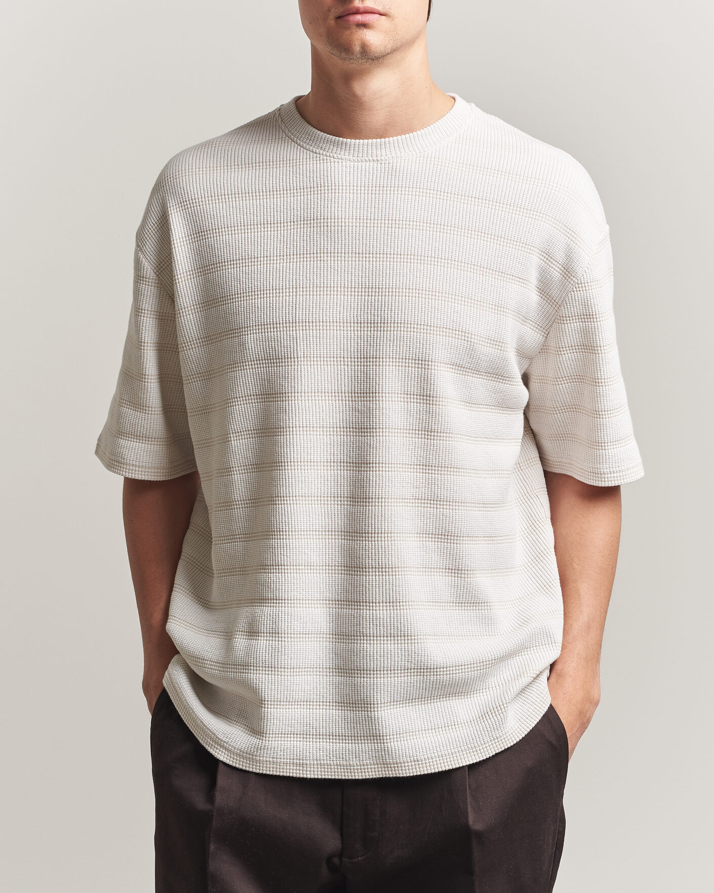 Heren | T-shirts | J.Lindeberg | Jose Jacquard T-Shirt Moonbeam