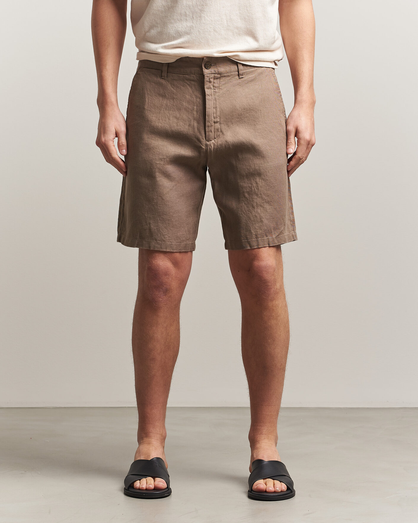 Heren | Korte broek | NN07 | Aden Linen Shorts Clay Mirage